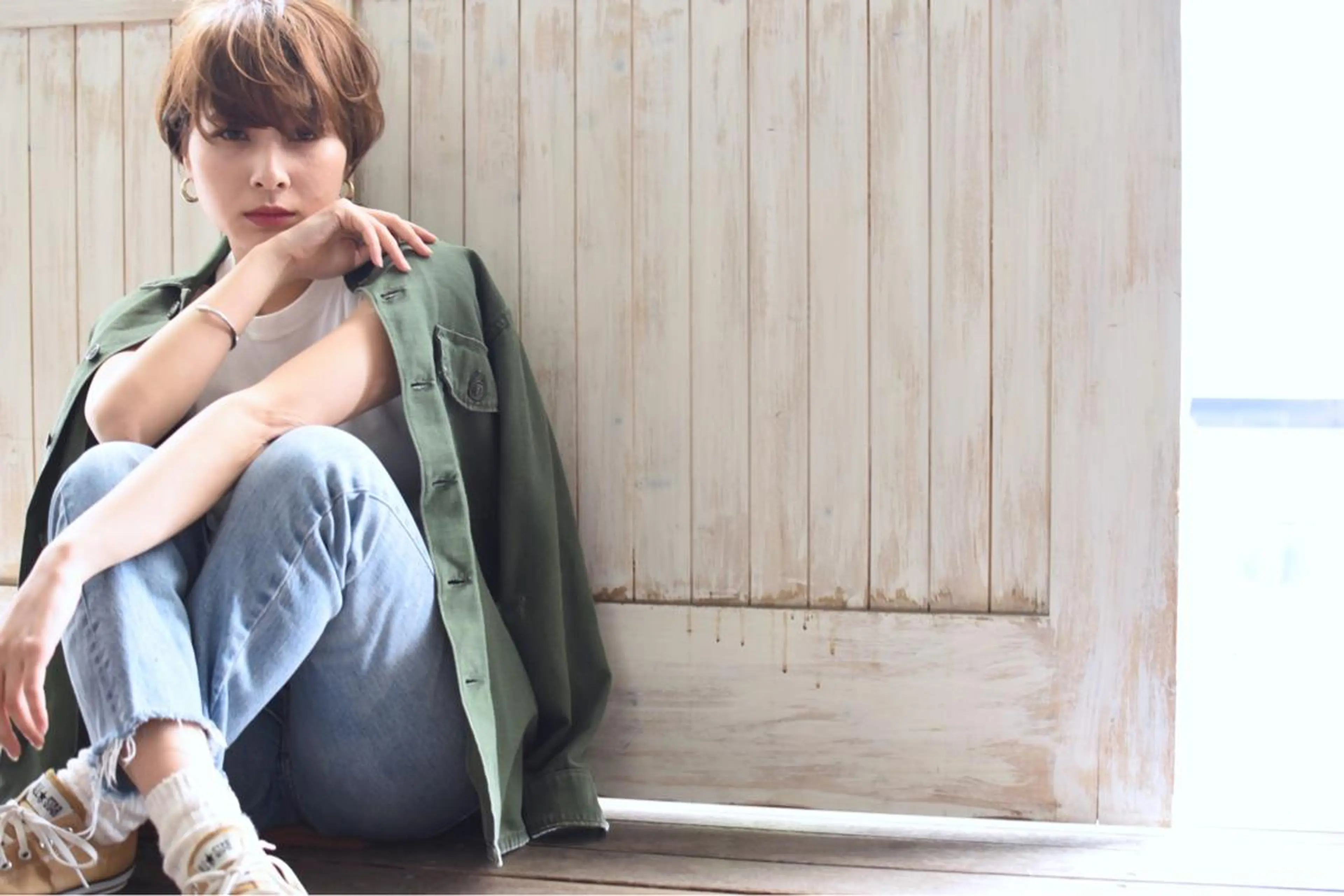 ショート カラー パーマ 南堀江🌿パーマ Tetsu【テツ】のヘアスタイル