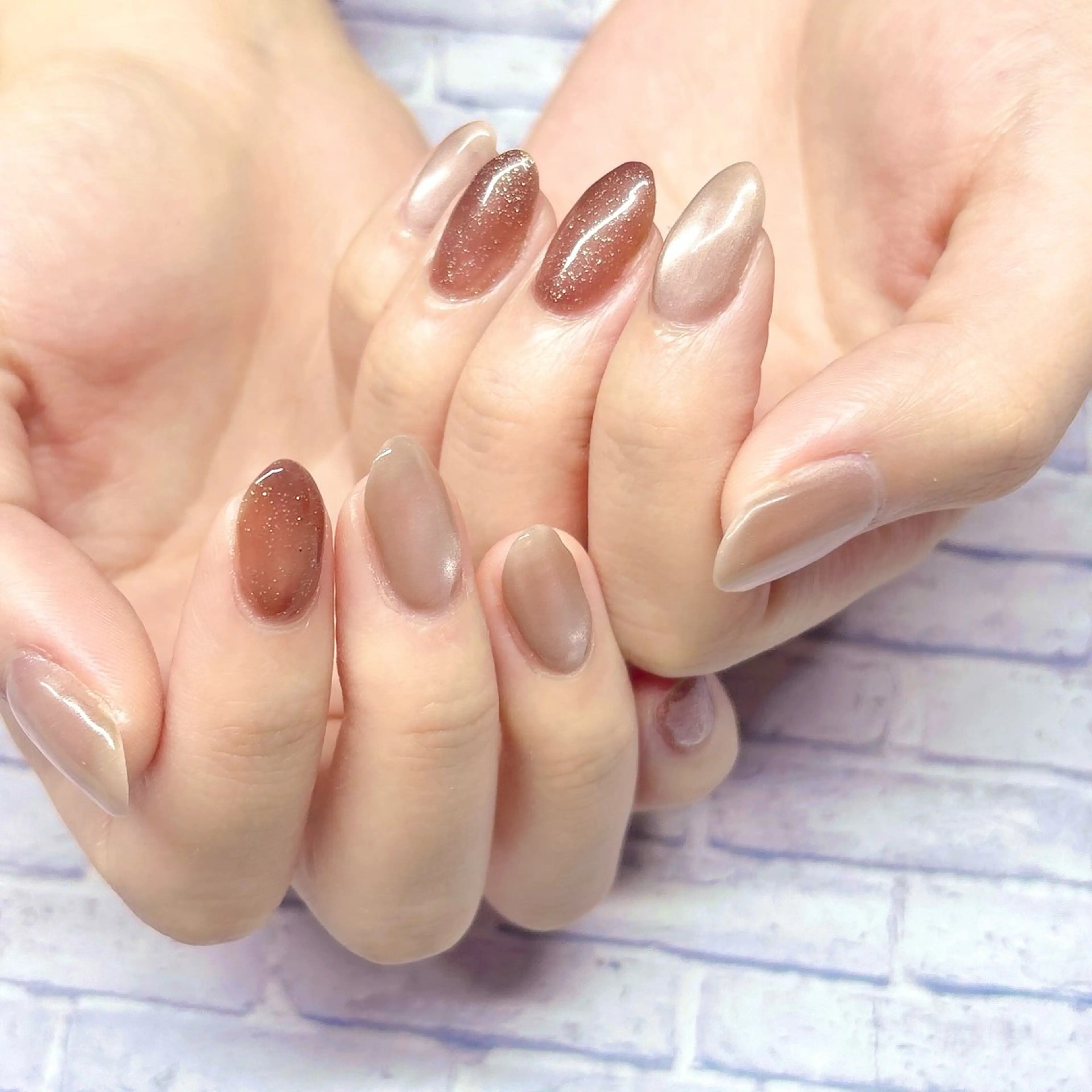 ネイル ラメ(グリッター) マグネットネイル MYu Beauty Salon  MAIのネイルデザイン