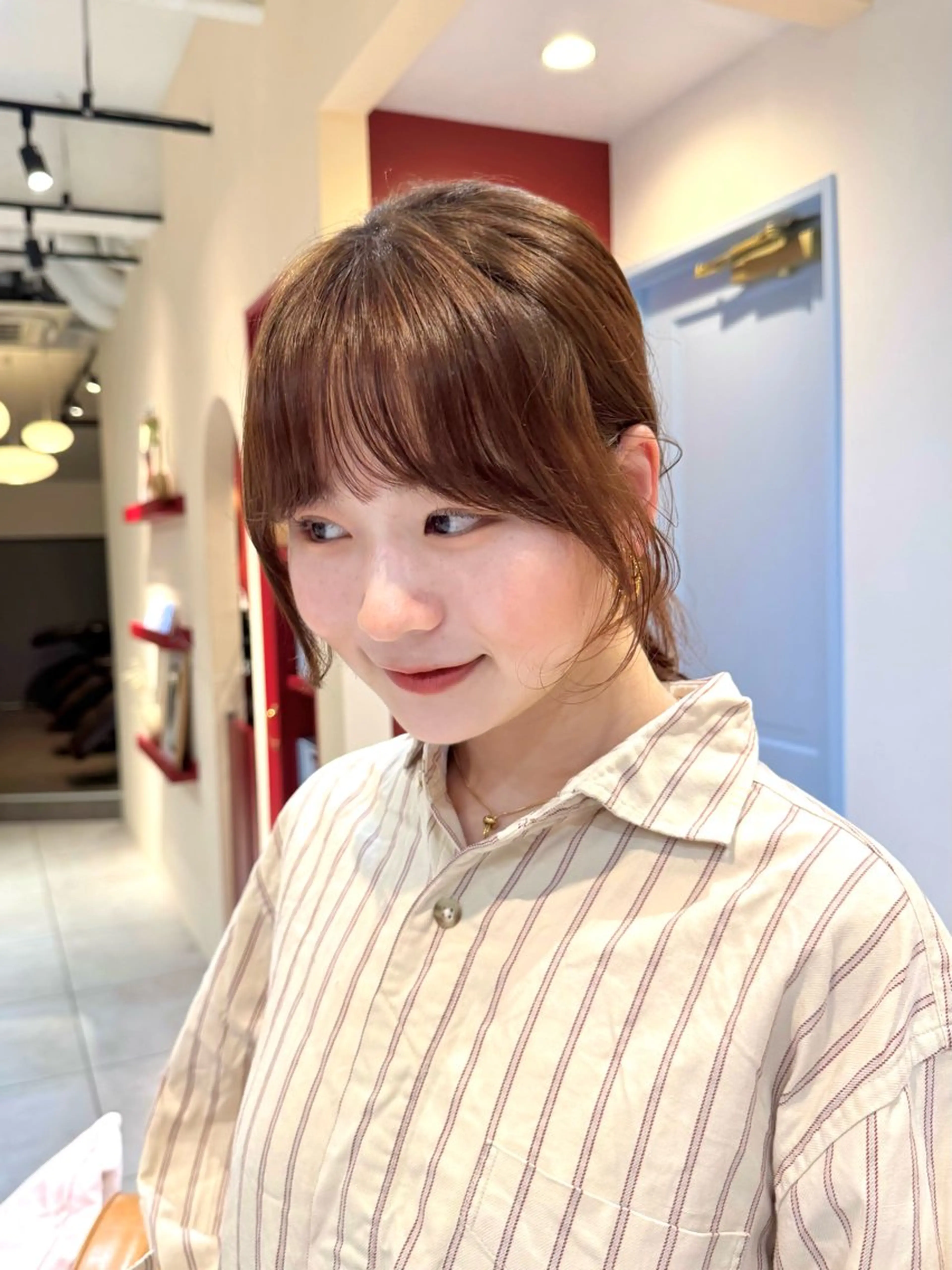 ミディアム カラー 🫧髪質改善/Wカラ ー 暖色 🌸桜🌸のヘアスタイル