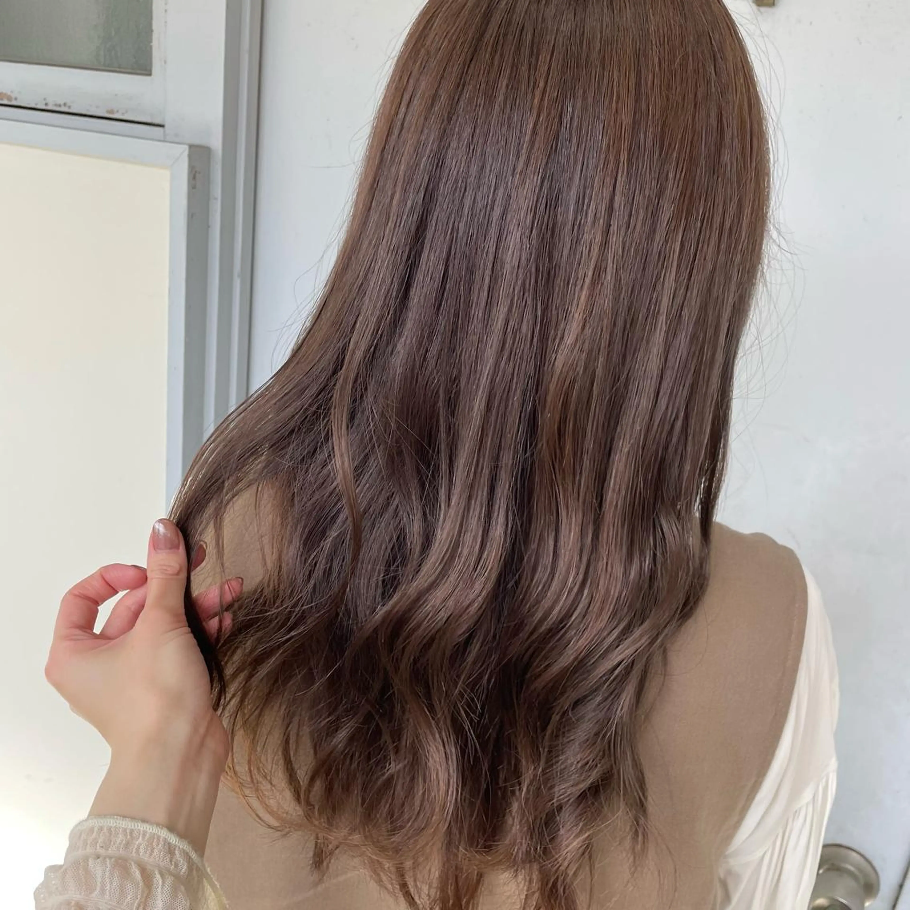 セミロング カラー ヘアアレンジ maoブリーチ無し 似合わせカラーのヘアスタイル
