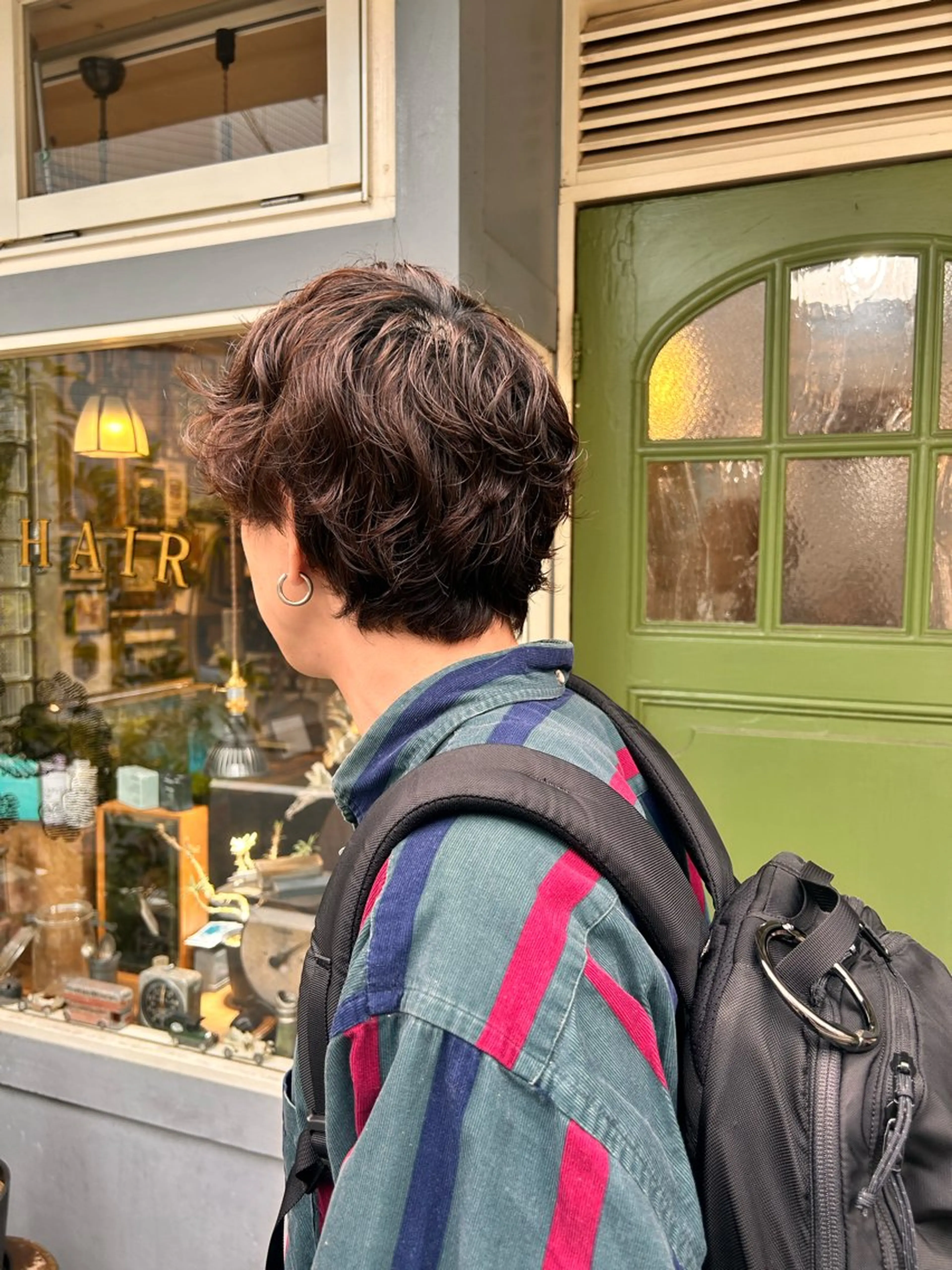 ショート パーマ メンズ カット パーマ 清水千優/パーマ/透 明感カラー/メンズのヘアスタイル