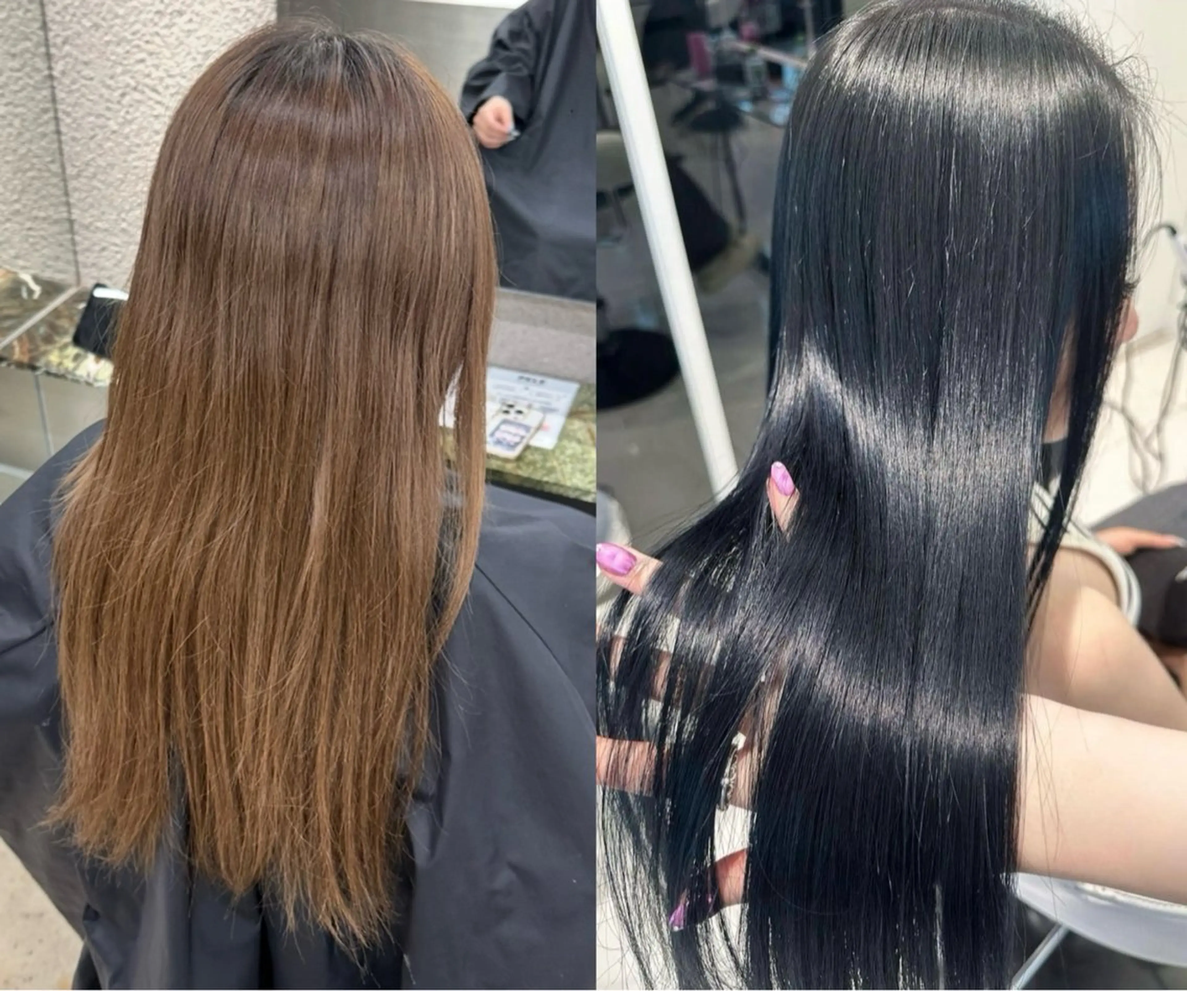 【 ブリーチで落とせる黒✨️】ワンカラー(就職活動、インターンでどうしても黒にしないといけない人💦オススメです！🎶)の写真