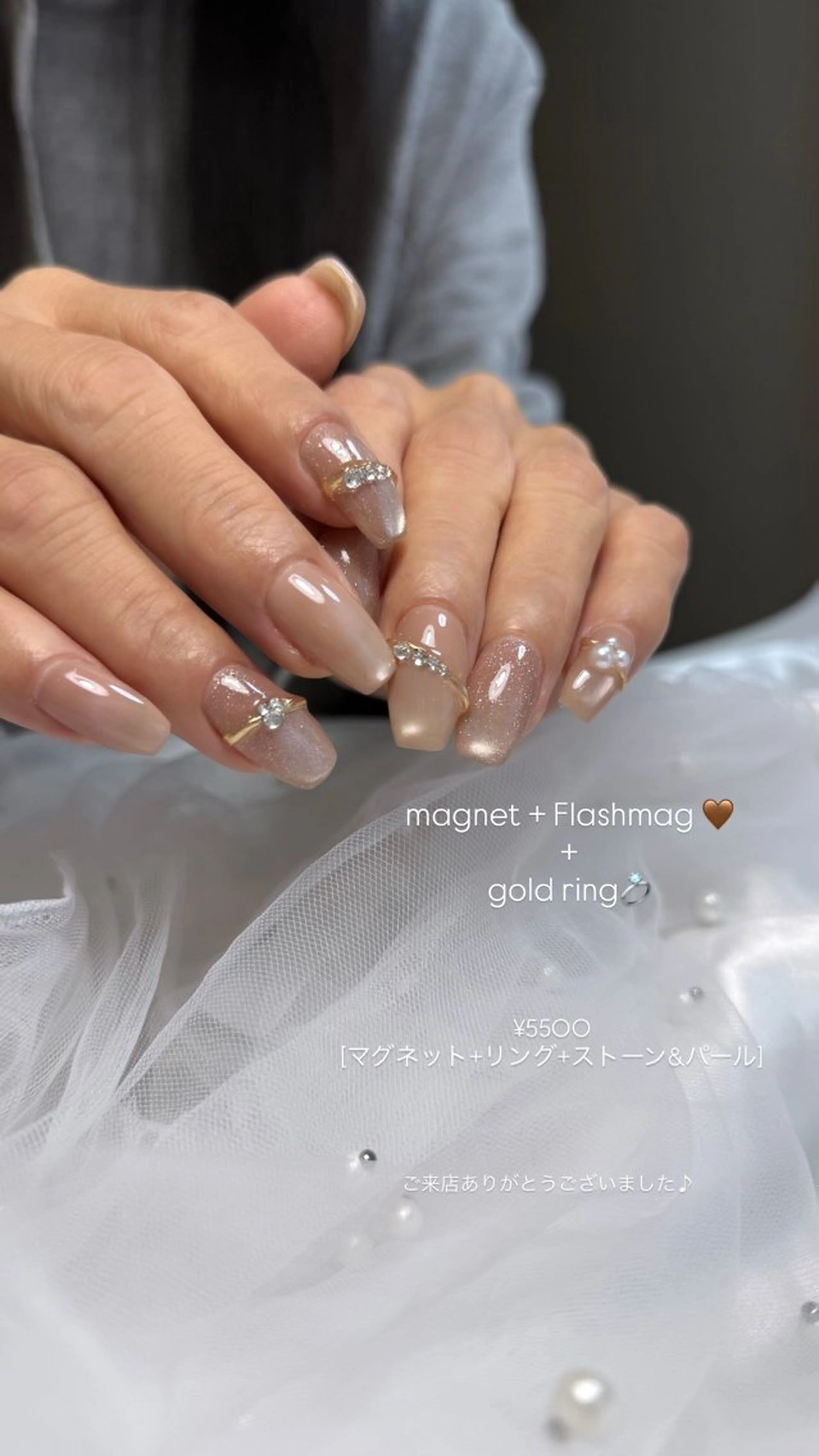 ネイル フラッシュネイル マグネットネイル andK nail salonのネイルデザイン