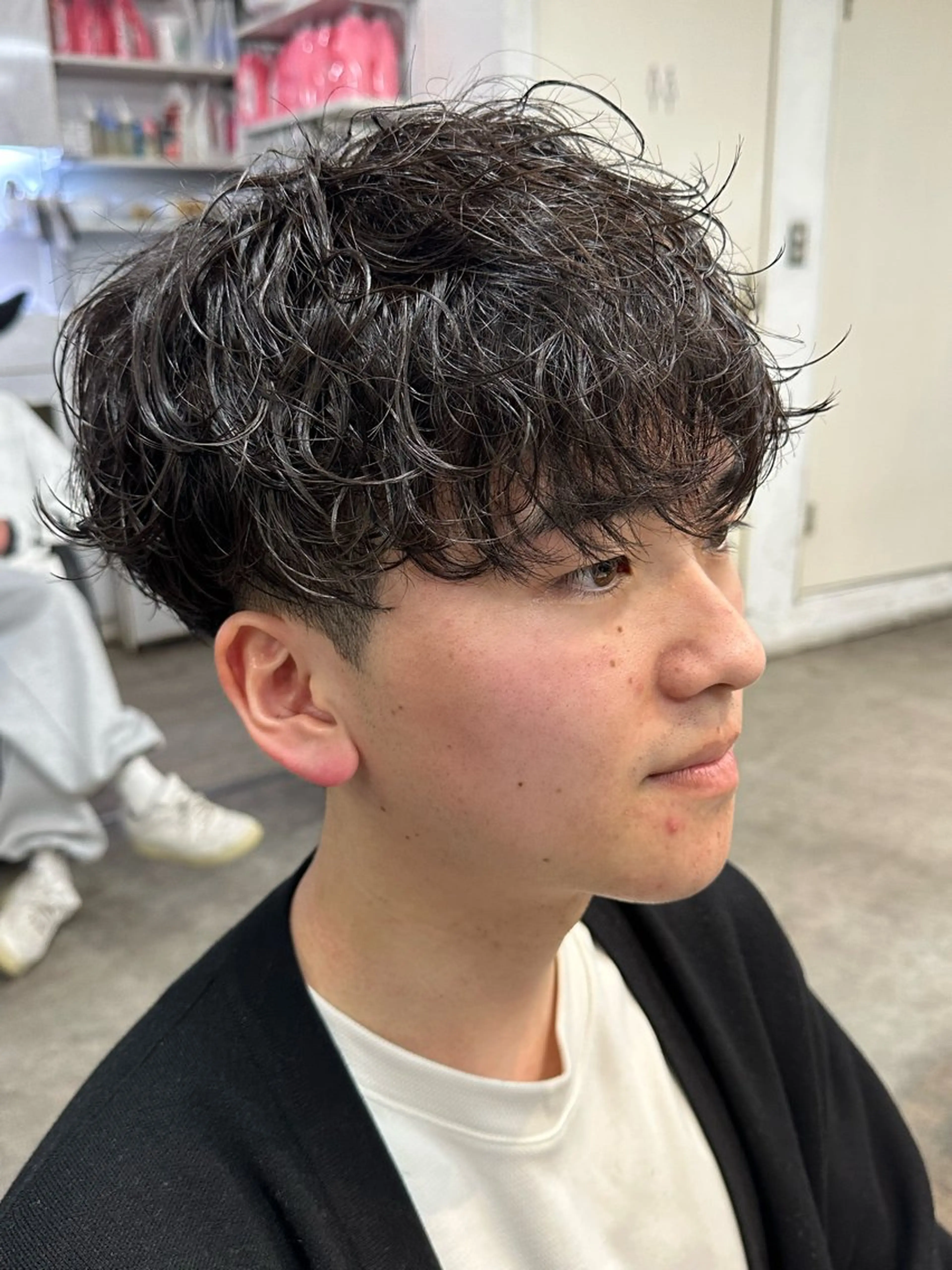 パーマ メンズ フェザーパーマ マッシュ メンズパーマ 学生（メンズ向け） メンズツイストパーマ カット パーマ fifth men's原宿所属・fifth/原宿/ シャドウパーマ/カズのヘアスタイル