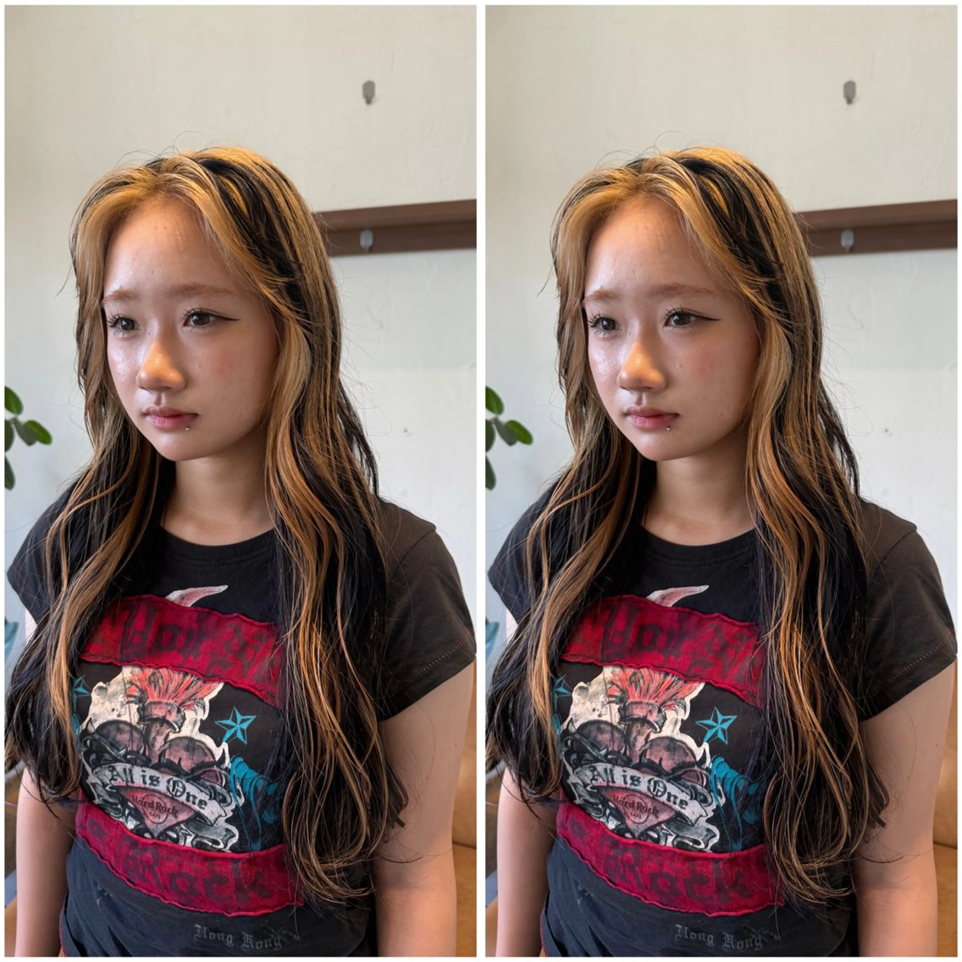 ロング ヘアカラー 中村未夢🤍ブリーチ なしダブルカラー🤍のヘアスタイル