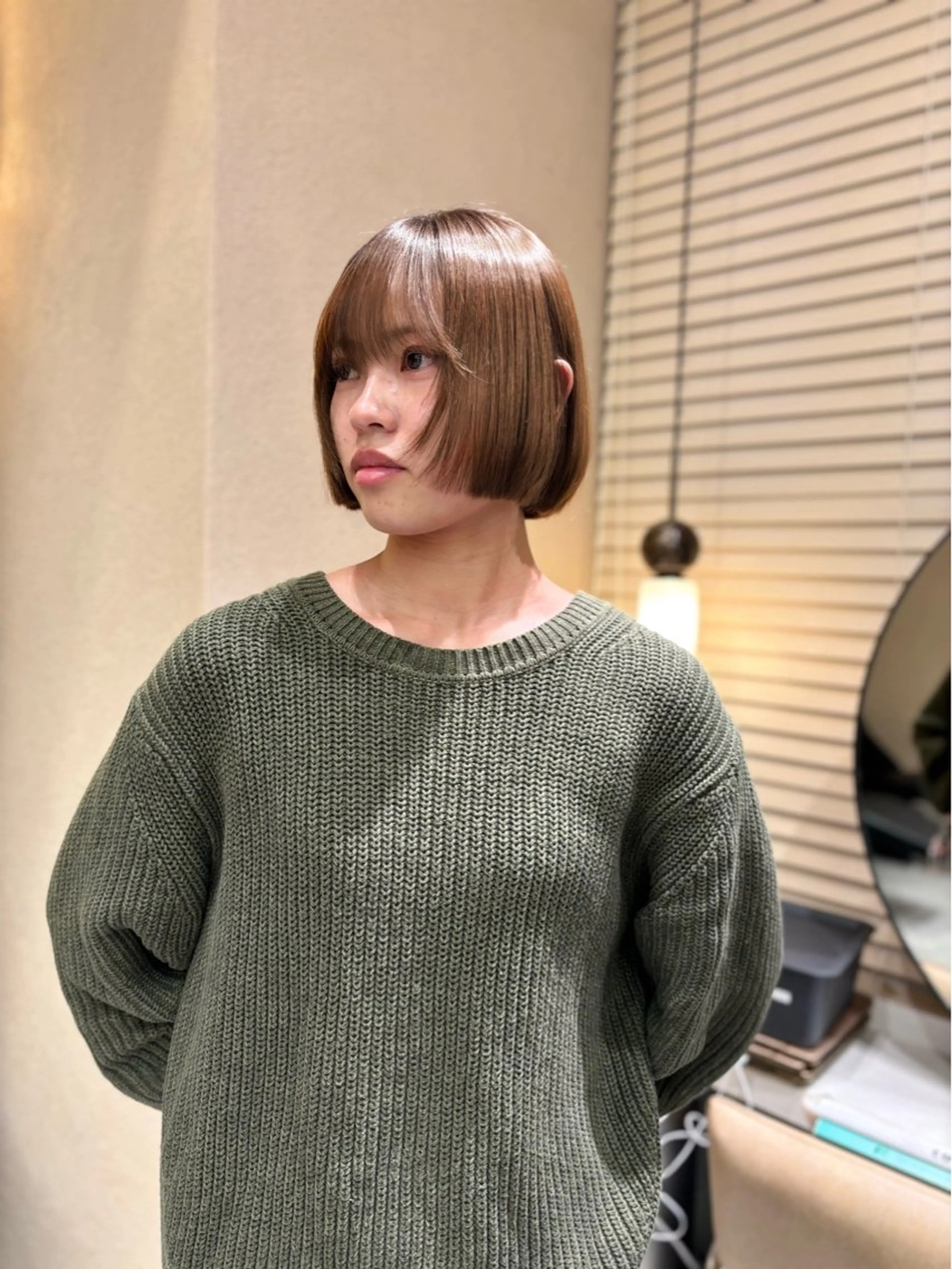 ショート カラー カット ヘアカラー トリートメント 🌼ボブ.暖色 🌼浅井 遥のヘアスタイル