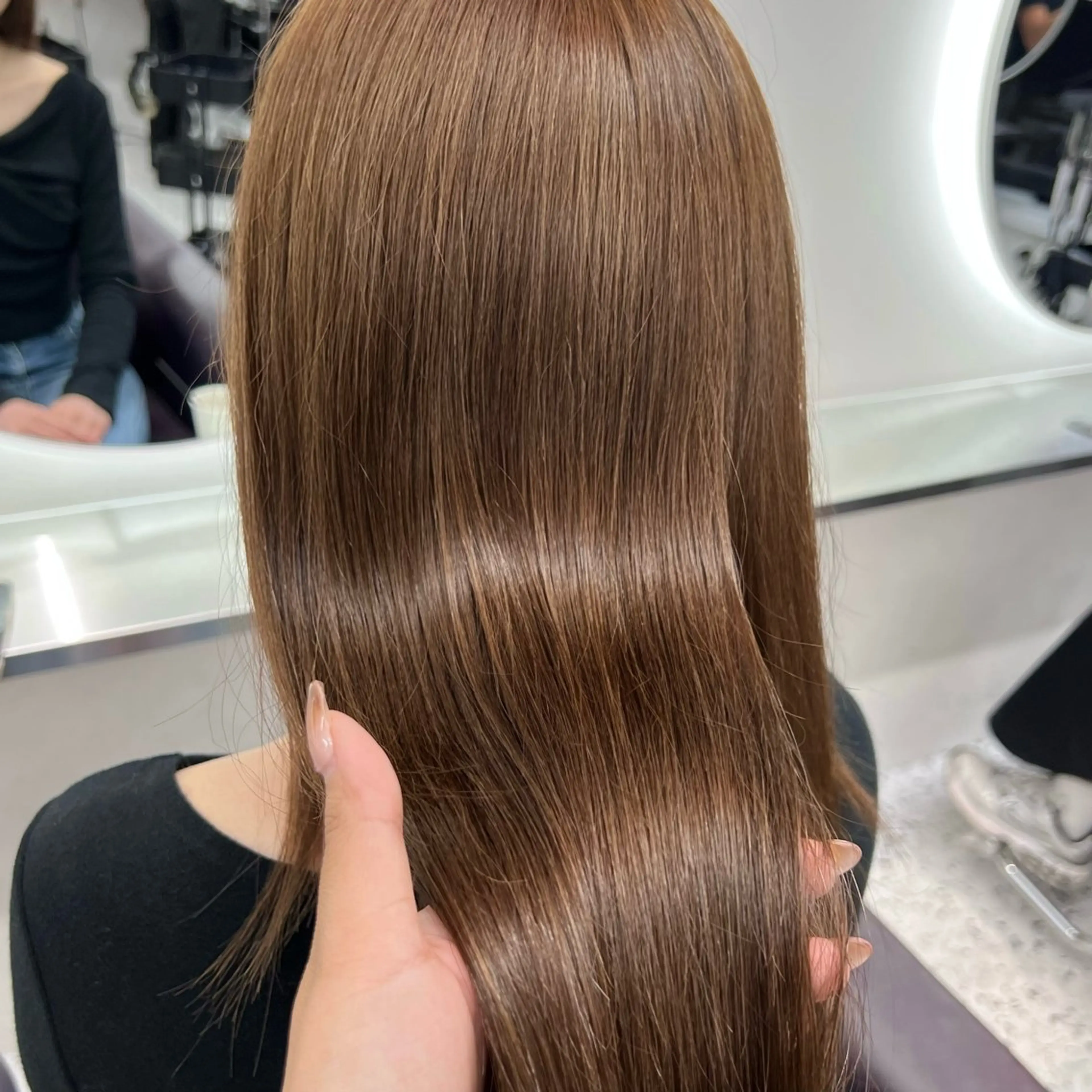 セミロング カラー ベージュカラー カット ヘアカラー トリートメント ヘアセット 韓国ヘア/ベージュ カラー🤍yukaのヘアスタイル