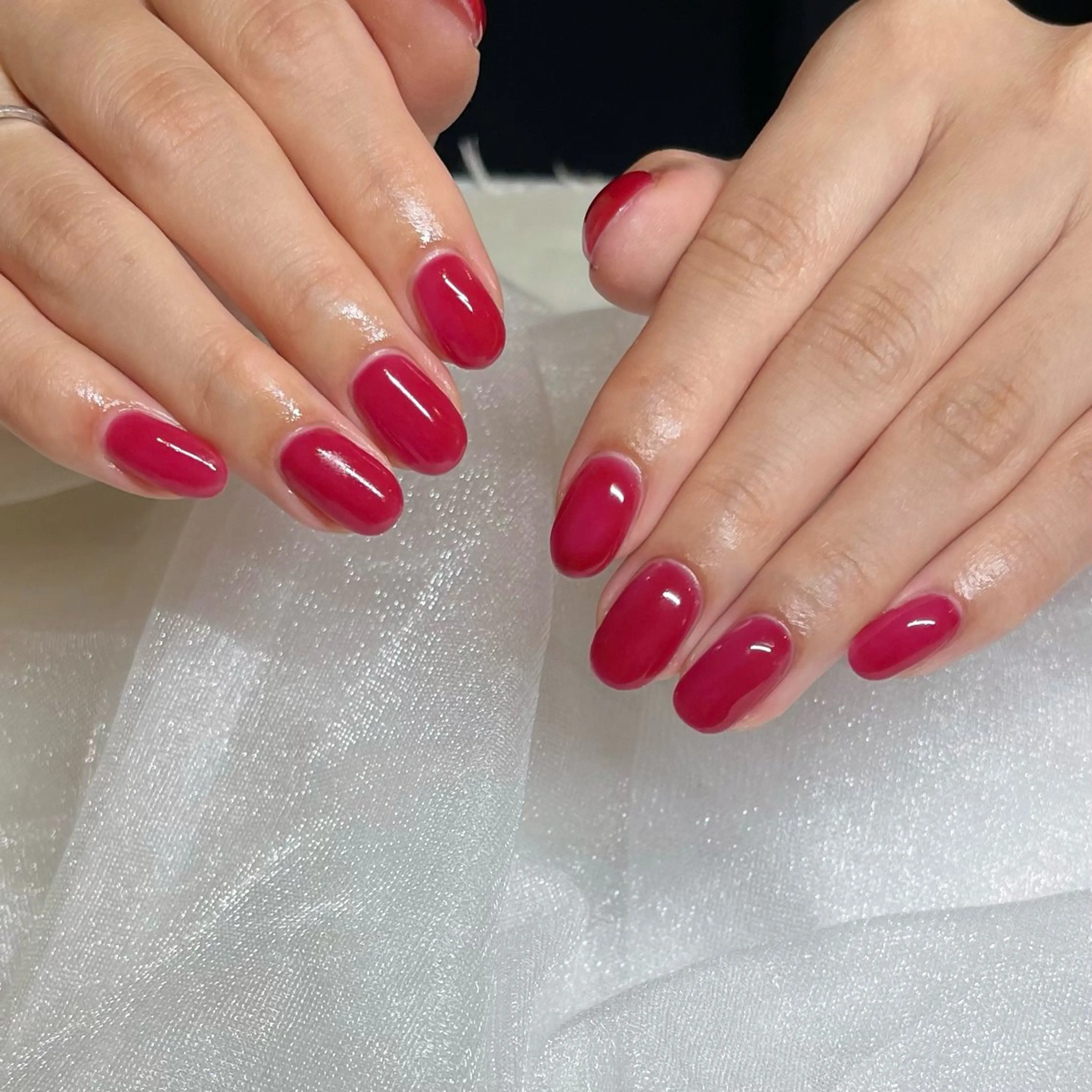 ネイル ワンカラーネイル 夏ネイル ハンドネイル petit所属・Yuka ネイリストのネイルデザイン