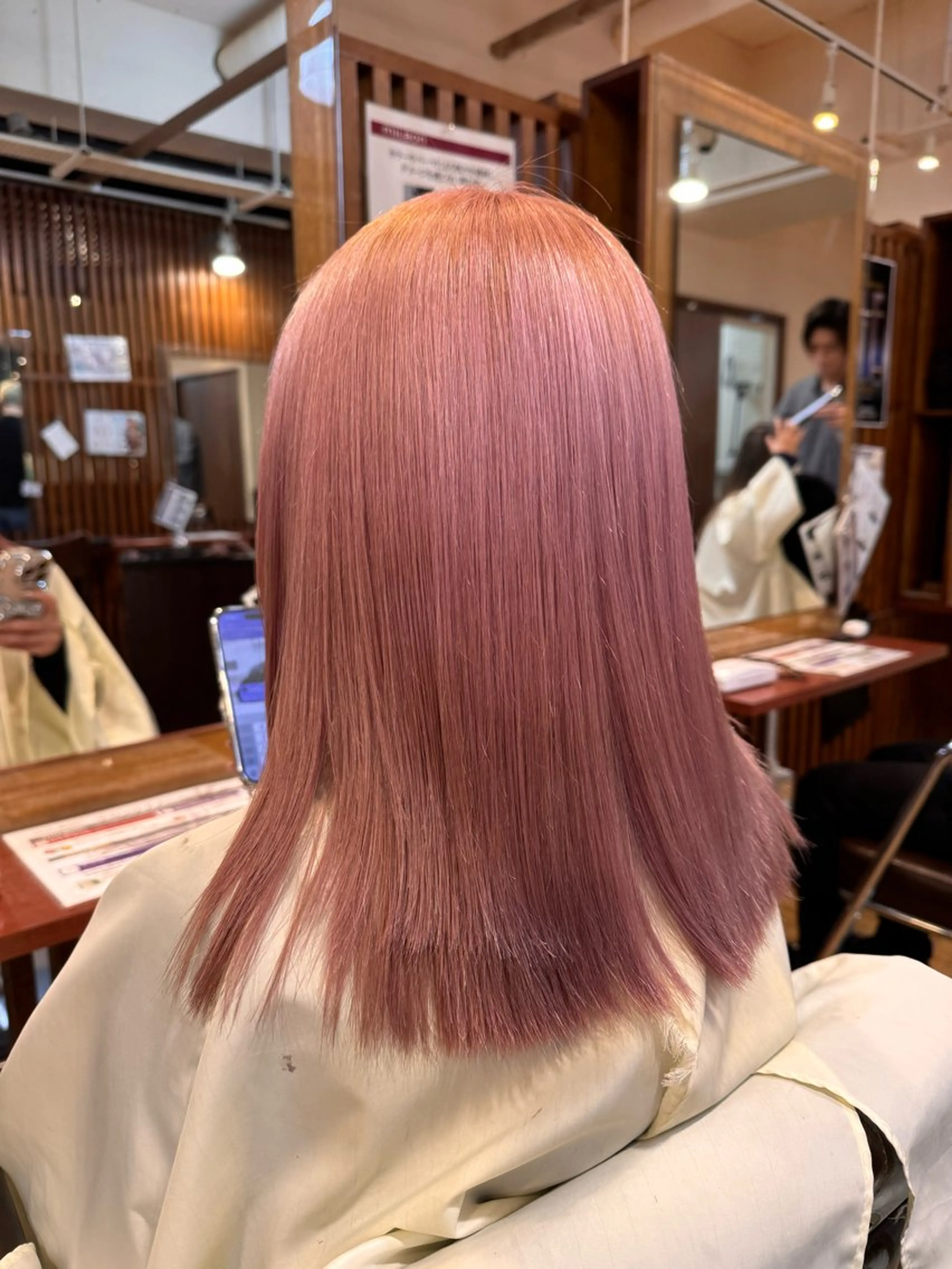 ミディアム カラー ヘアカラー ルーツ/ デザイン/ ハイトーン/おこのぎのヘアスタイル