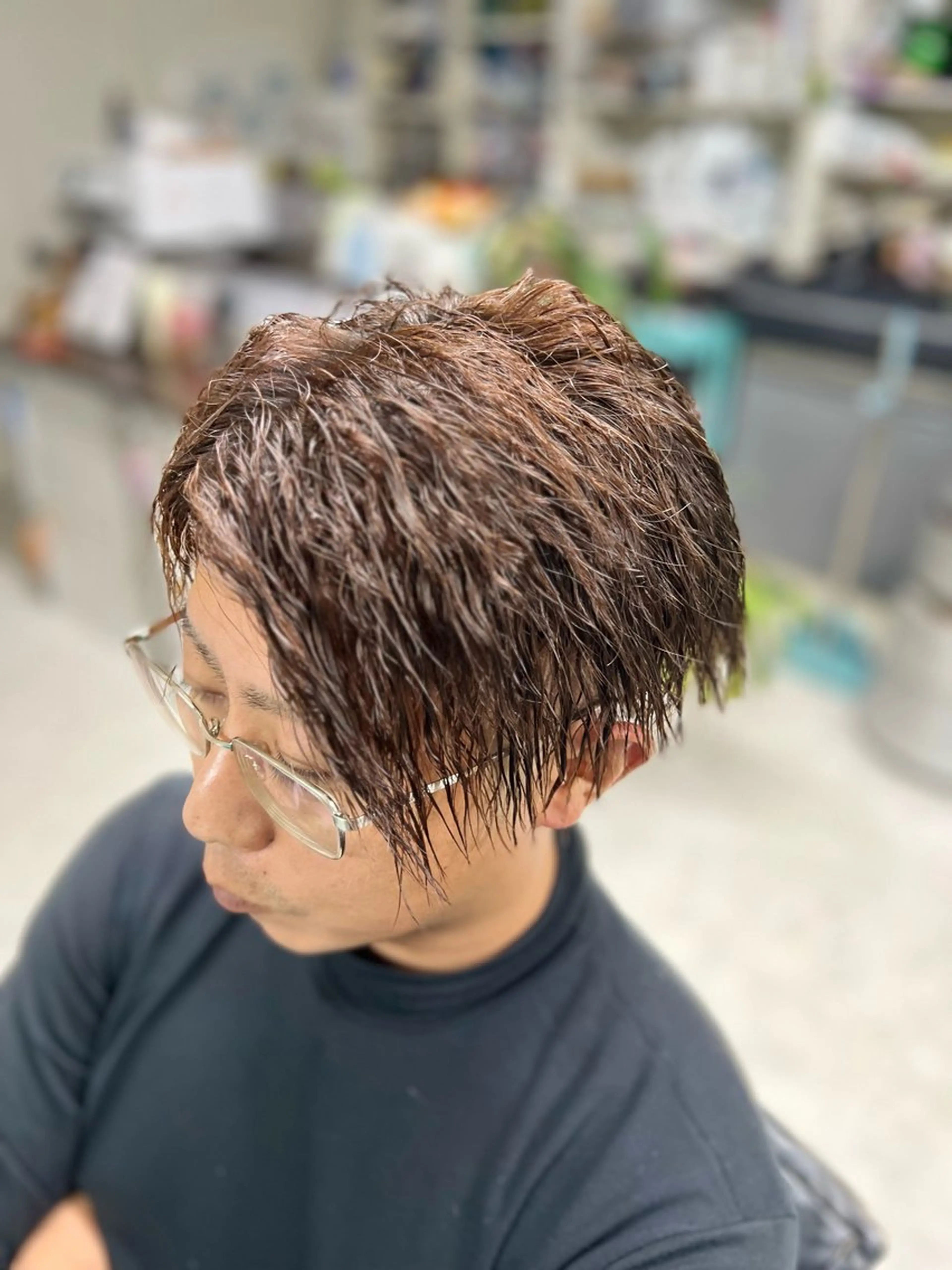 ショート パーマ メンズ メンズパーマ メンズツイストパーマ ツイストパーマ カット パーマ ビューティサロン 月麗(ルナ)のヘアスタイル