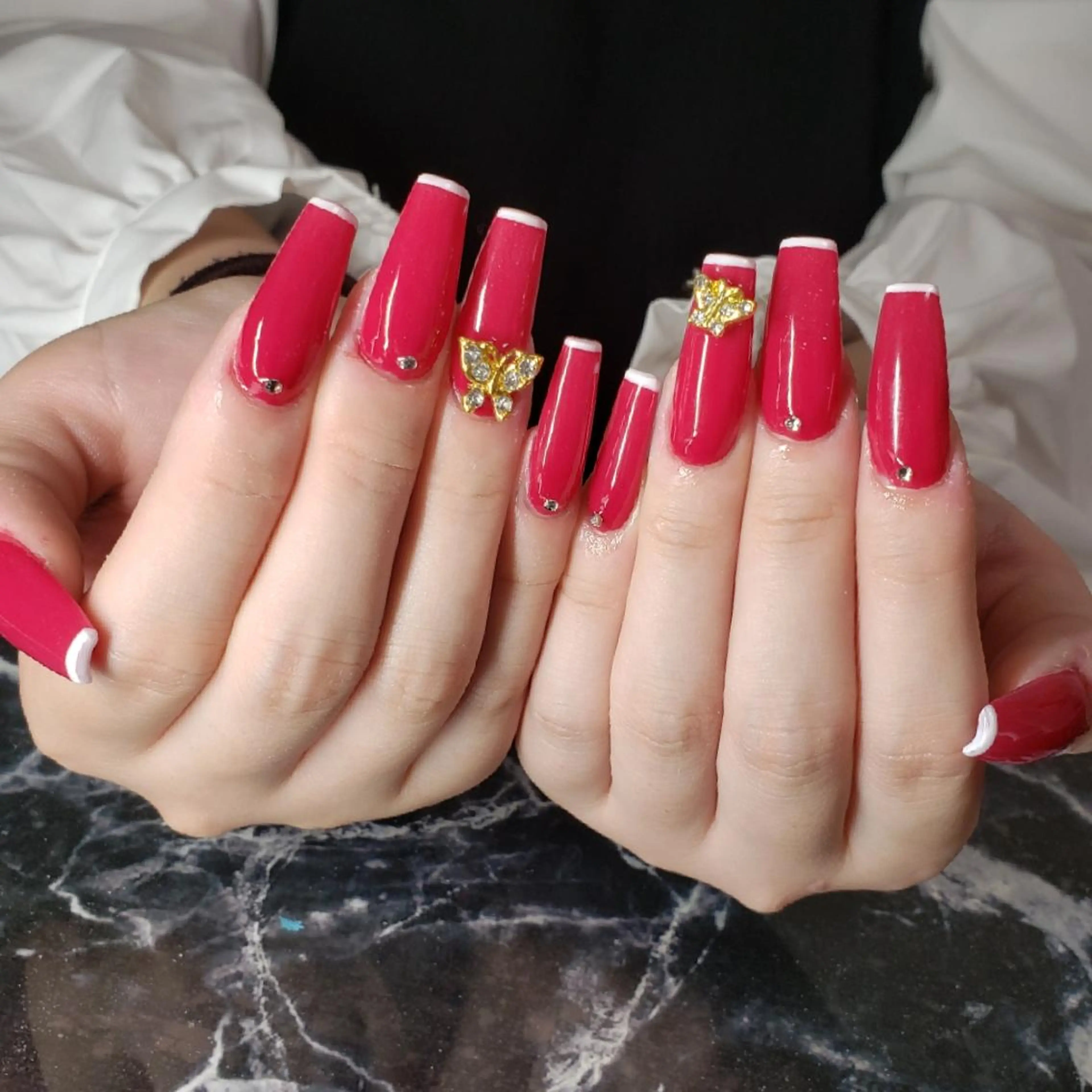 セミロング ネイル ハンドネイル クロキ 。のネイルデザイン