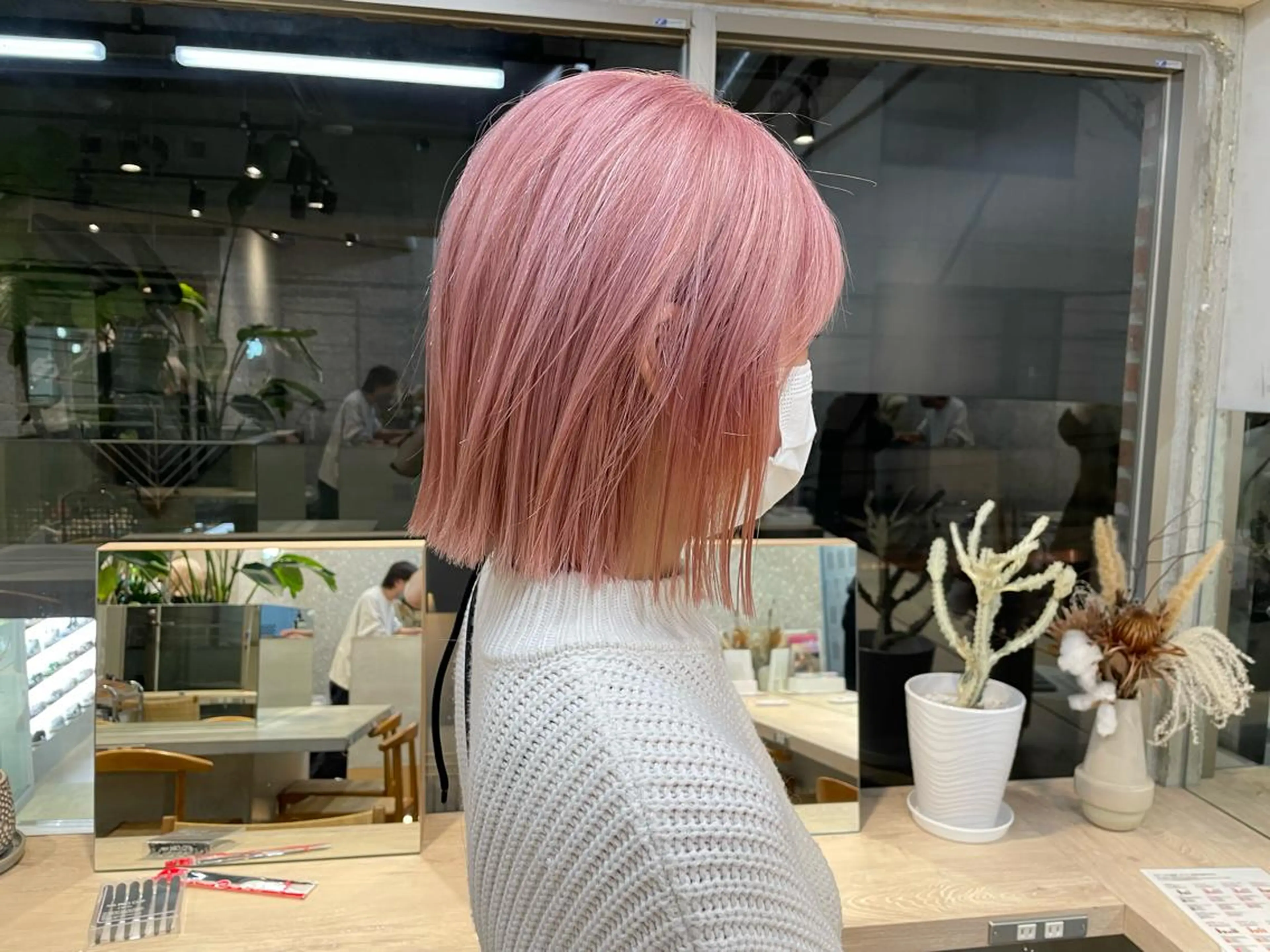 ショート カラー ピンクカラー cinq所属・ハイライトカラー ❤︎hirokoのヘアスタイル