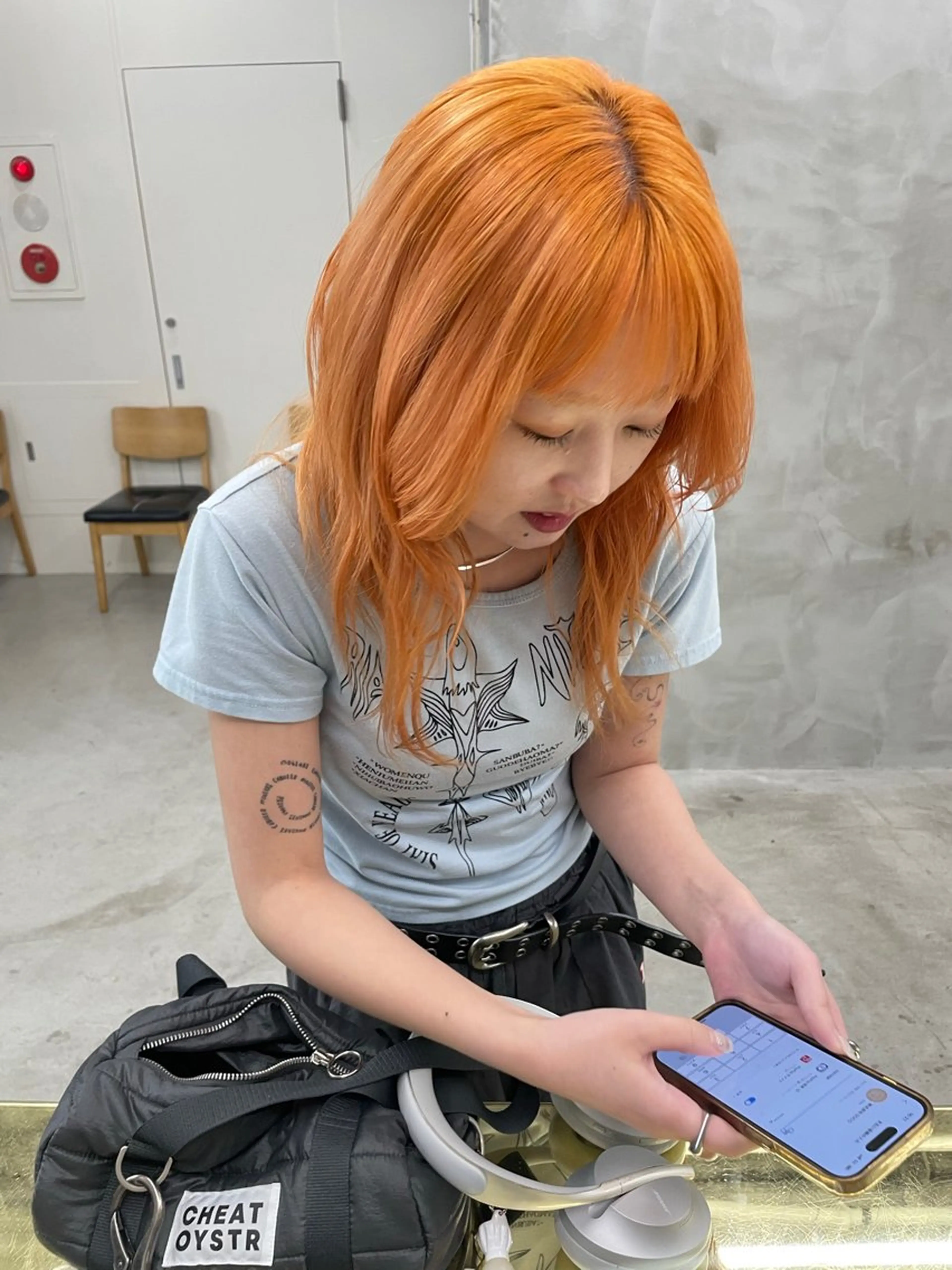 カラー オレンジ ハイトーン/レイヤー 🌸さくらのヘアスタイル