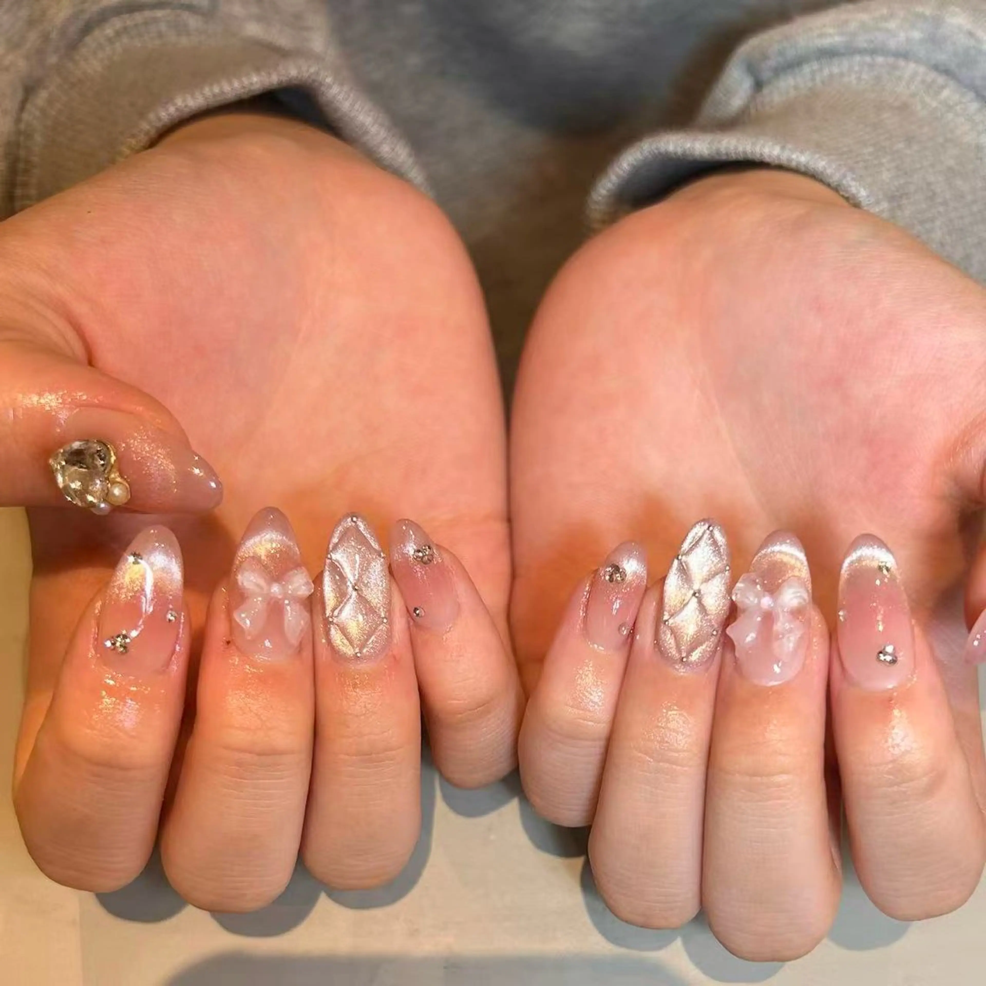 ネイル 🎀kira 長さだし💗モチ最高のネイルデザイン