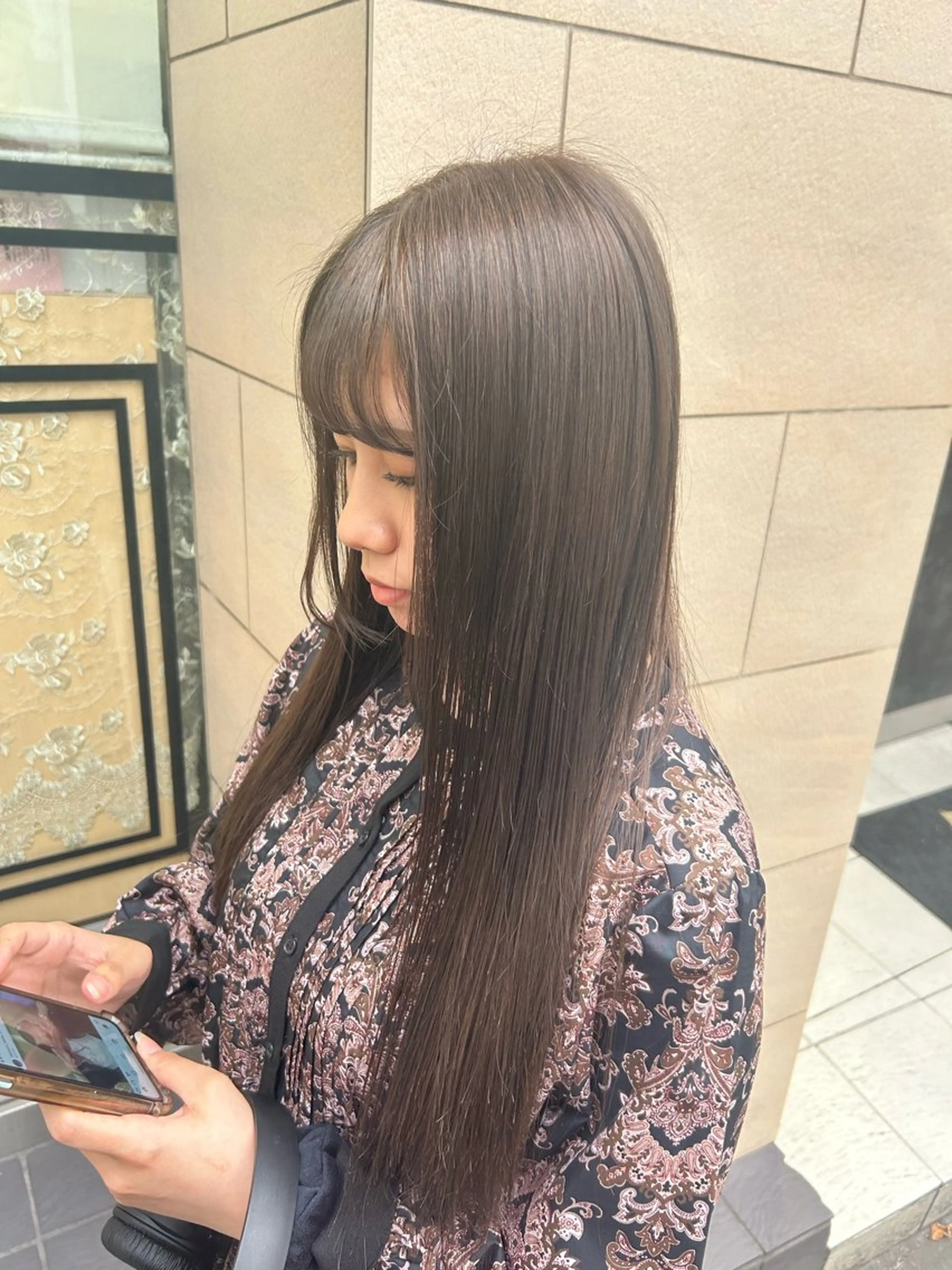 ロング カラー 透明感カラー オリーブカラー 💝ハイトーン/暖色 /吉祥寺/のヘアスタイル