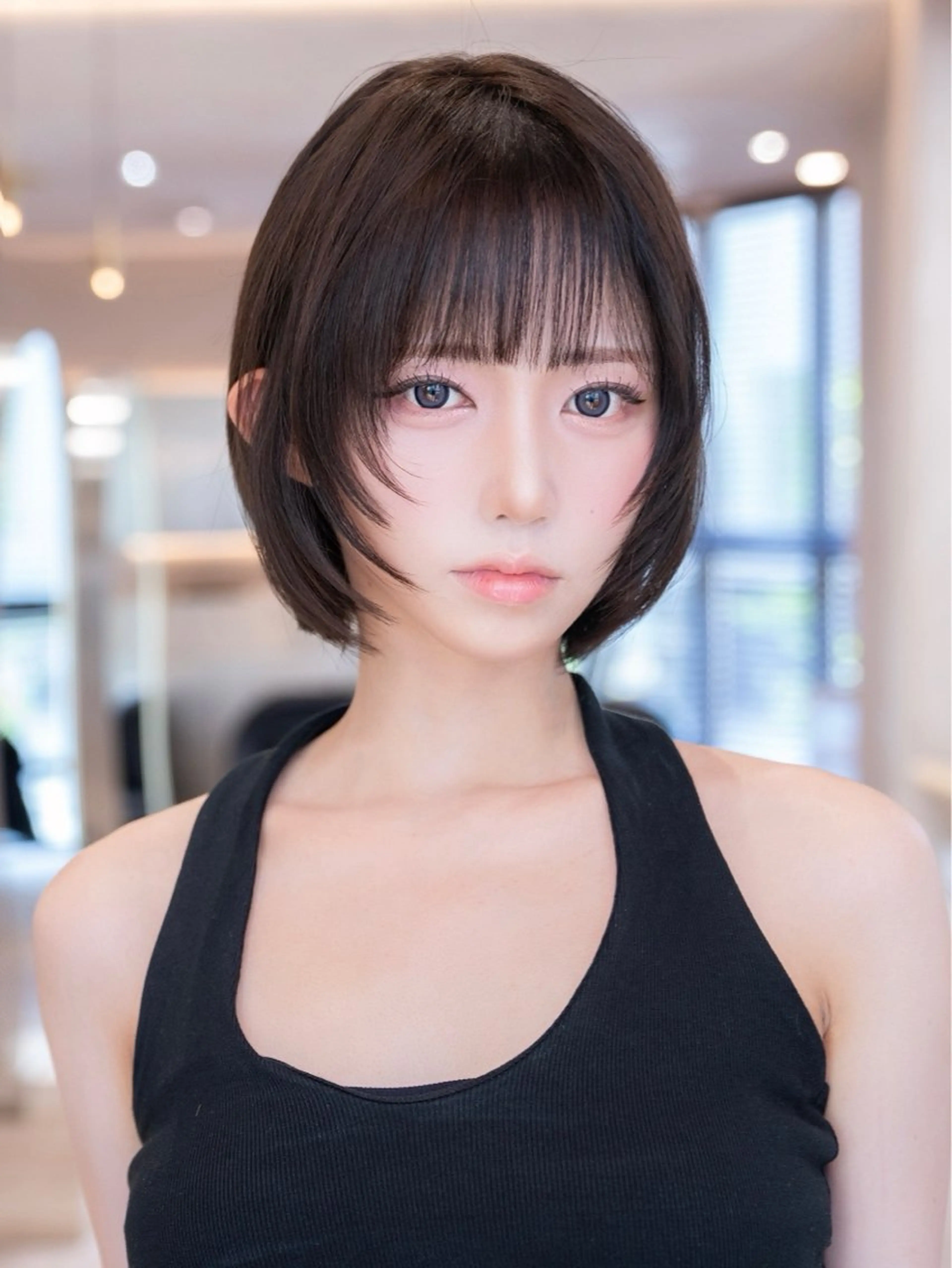 ミディアム カラー カット ヘアカラー トリートメント 渋谷/レイヤーボブ・ 韓国ボブ特化/楓のヘアスタイル