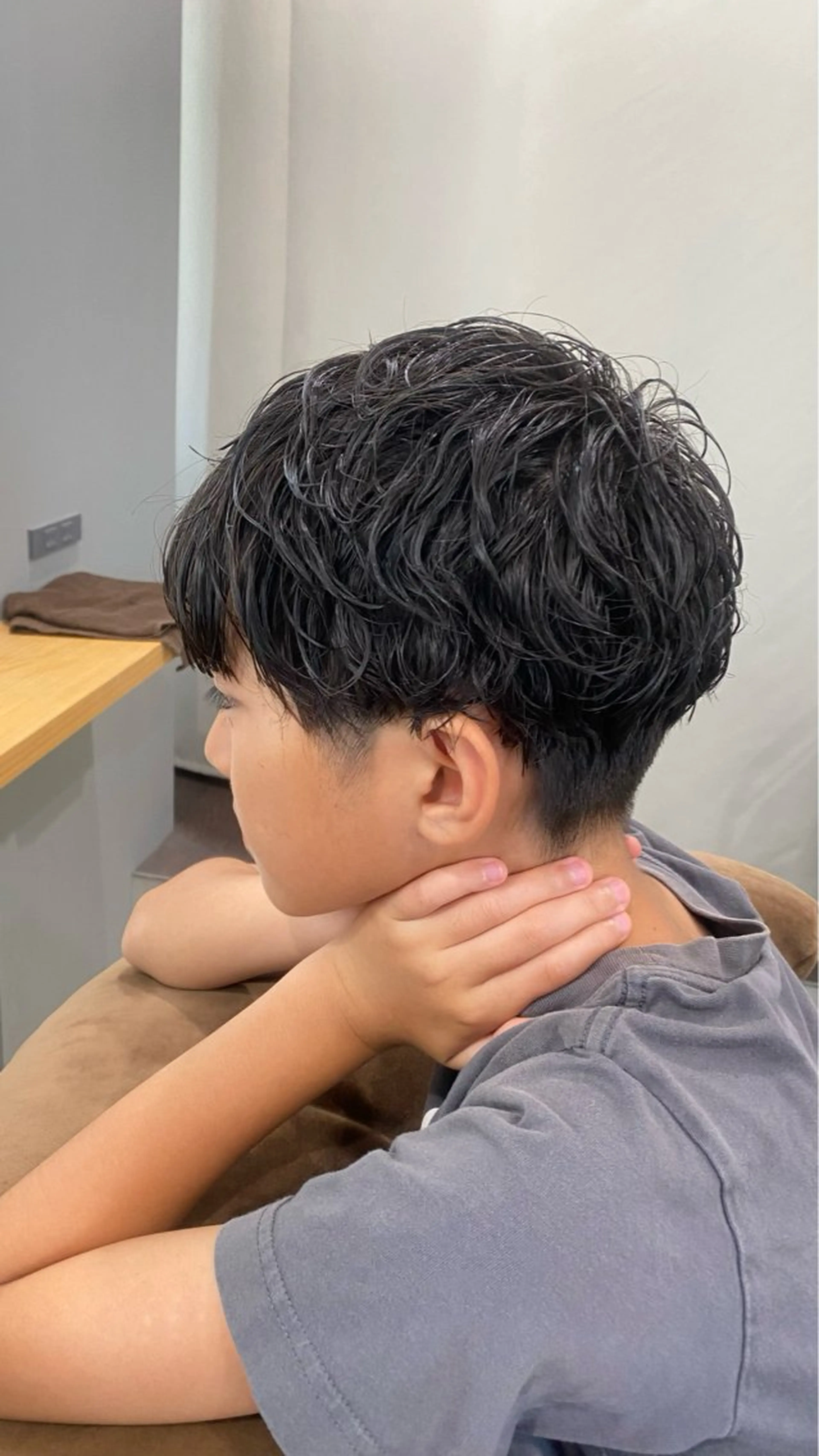 パーマ メンズ キッズ カット パーマ aimee 北垣 愛夏のヘアスタイル