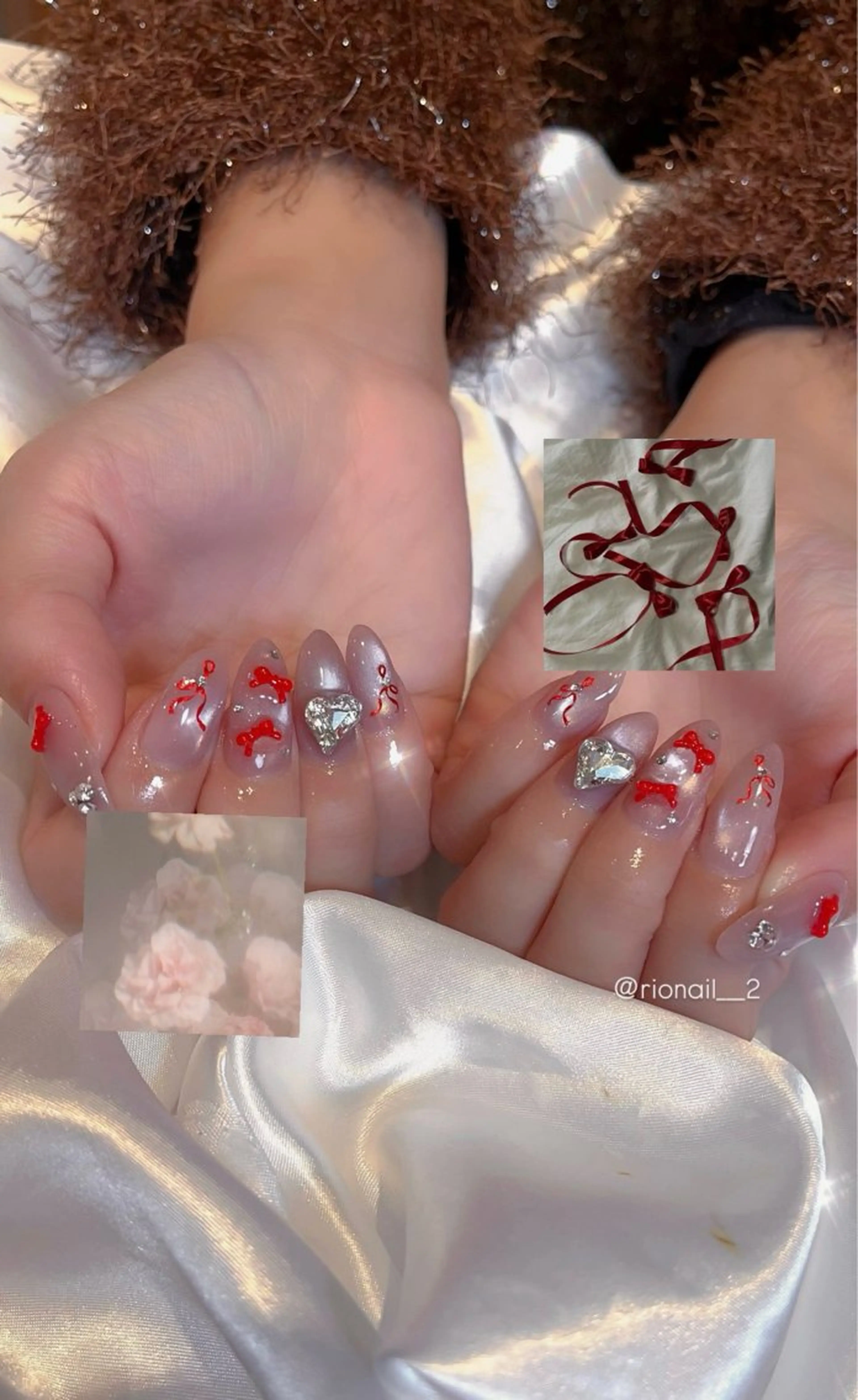 ネイル ハンドネイル 𝘙𝘪𝘰𝘯𝘢 ...🕯🤍のネイルデザイン
