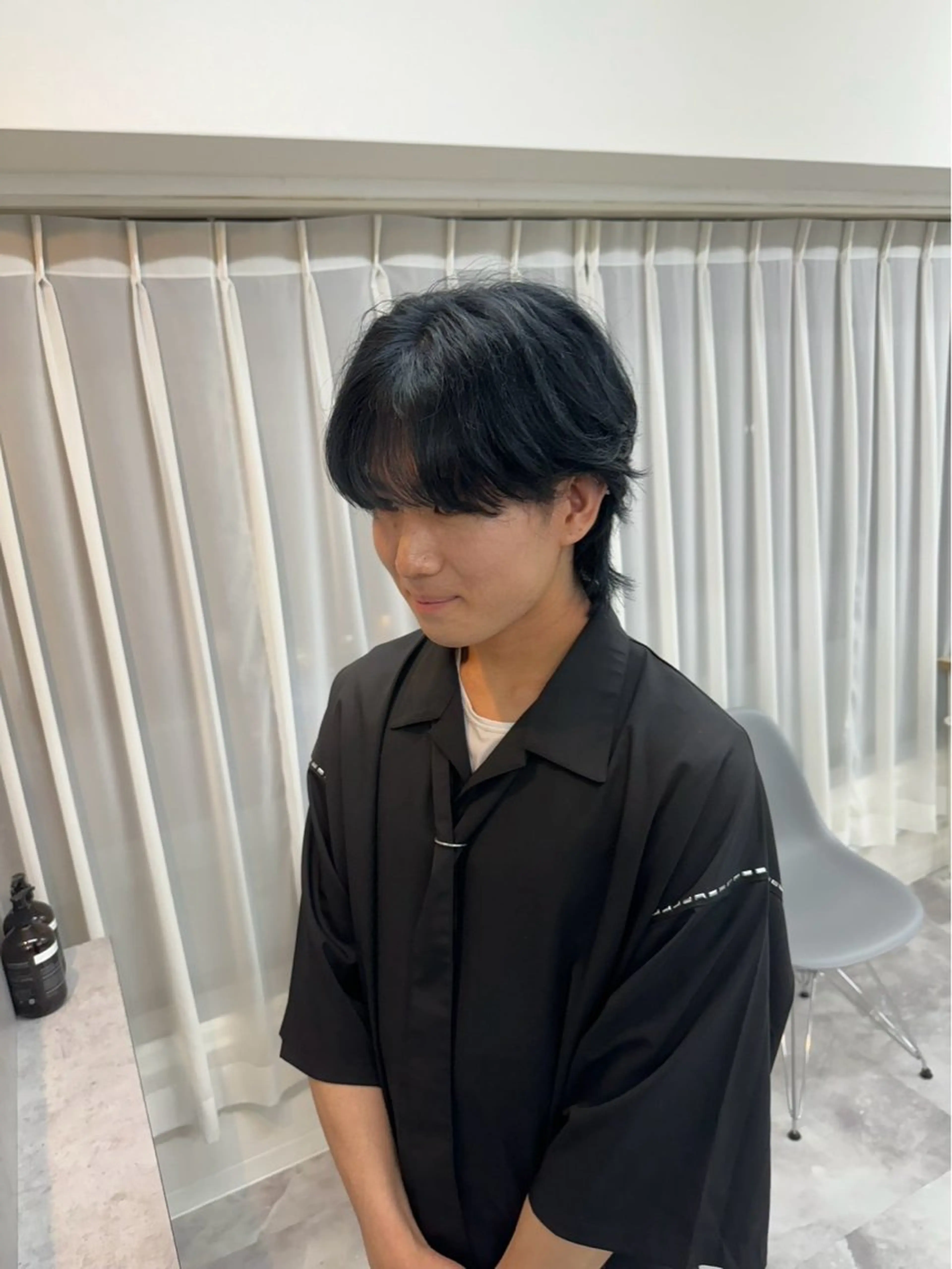 カラー メンズ 黒髪 ヘアカラー 髪質改善Acero. shoyaのヘアスタイル