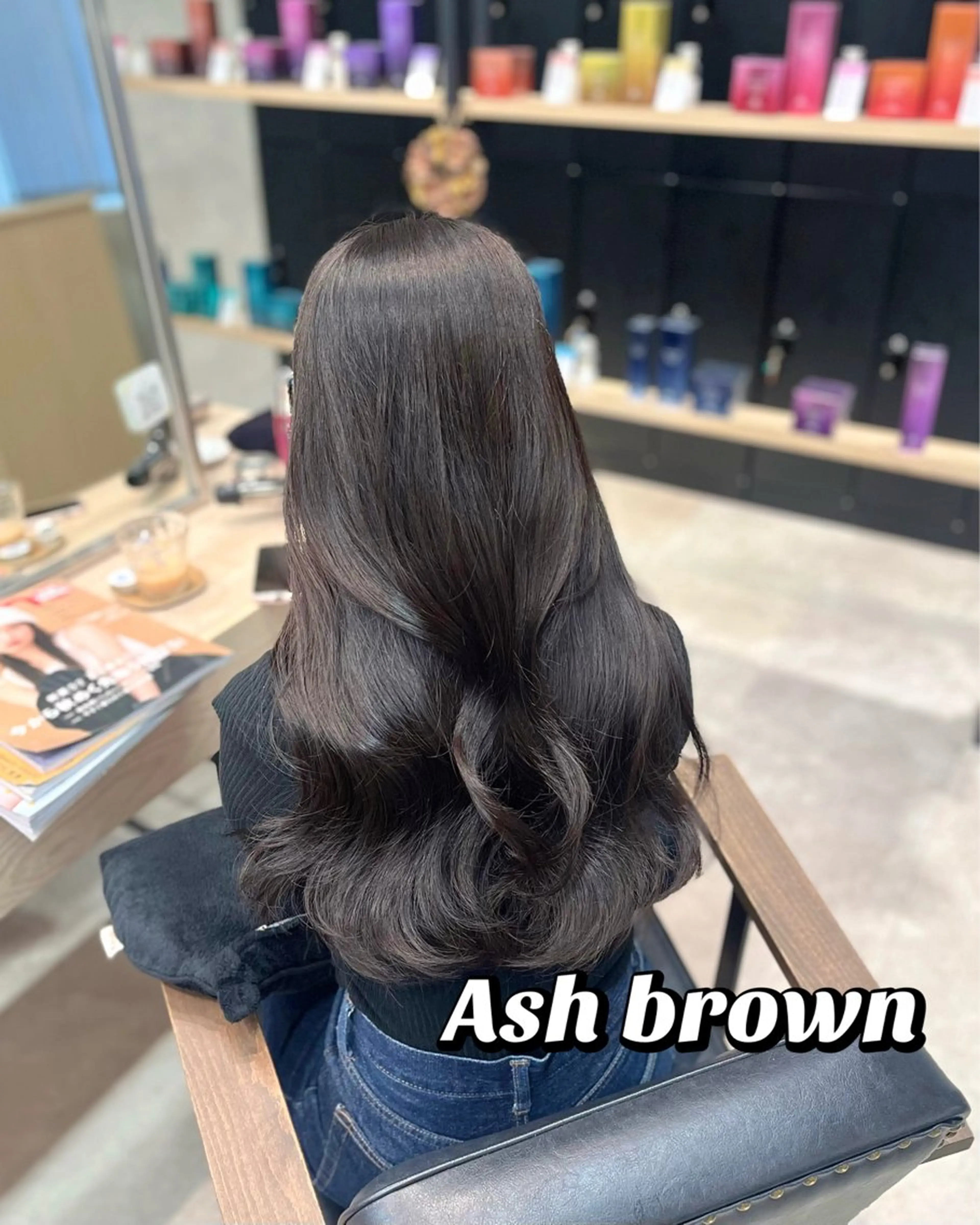 ロング カラー アッシュ 透明感カラー 韓国風ヘア 寒色 ♡ レイヤー ┊︎miyuのヘアスタイル