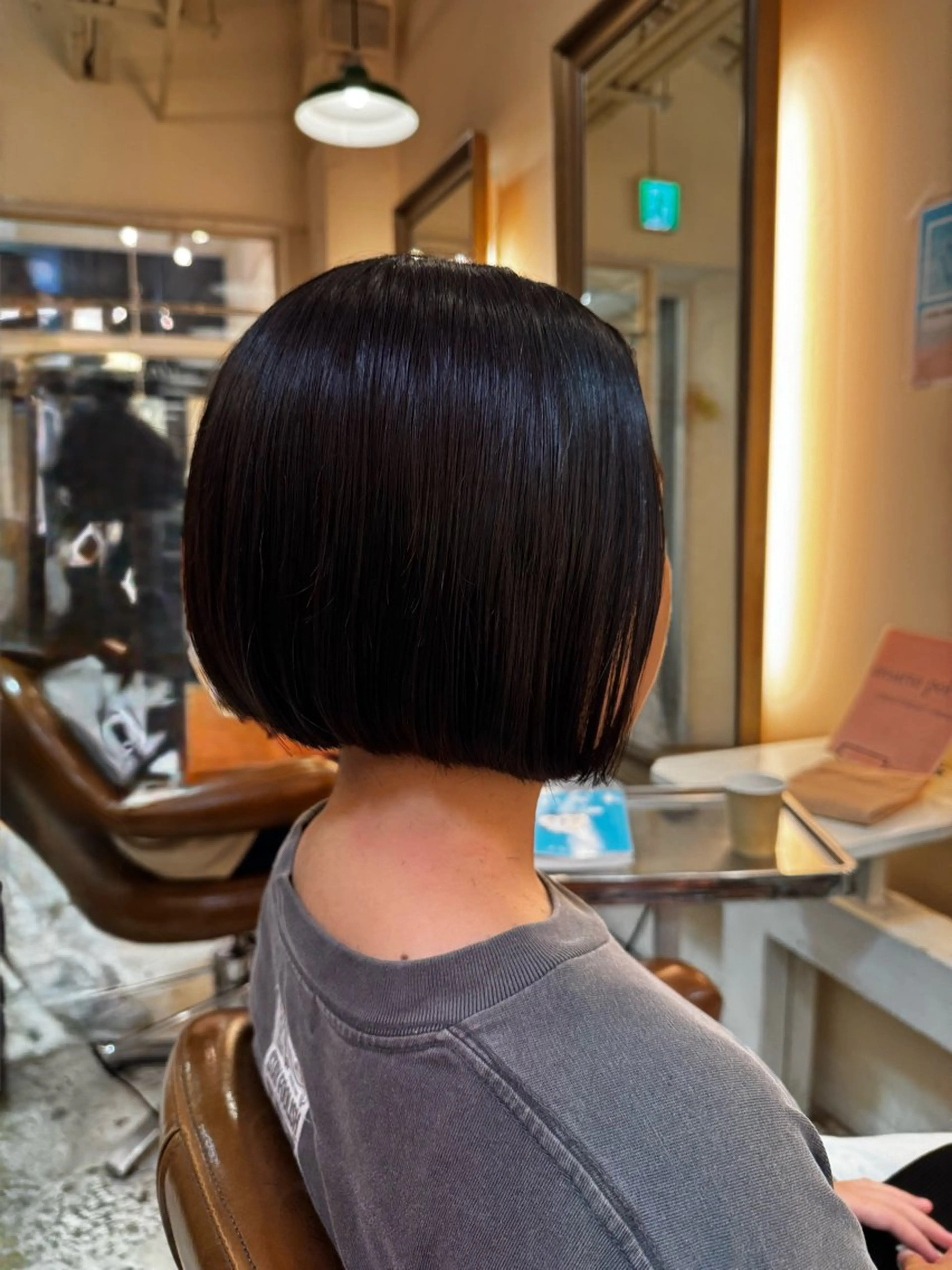 ショート カット トリートメント ヘッドスパ タツキ／レイヤー／ パーマ／艶カラーのヘアスタイル