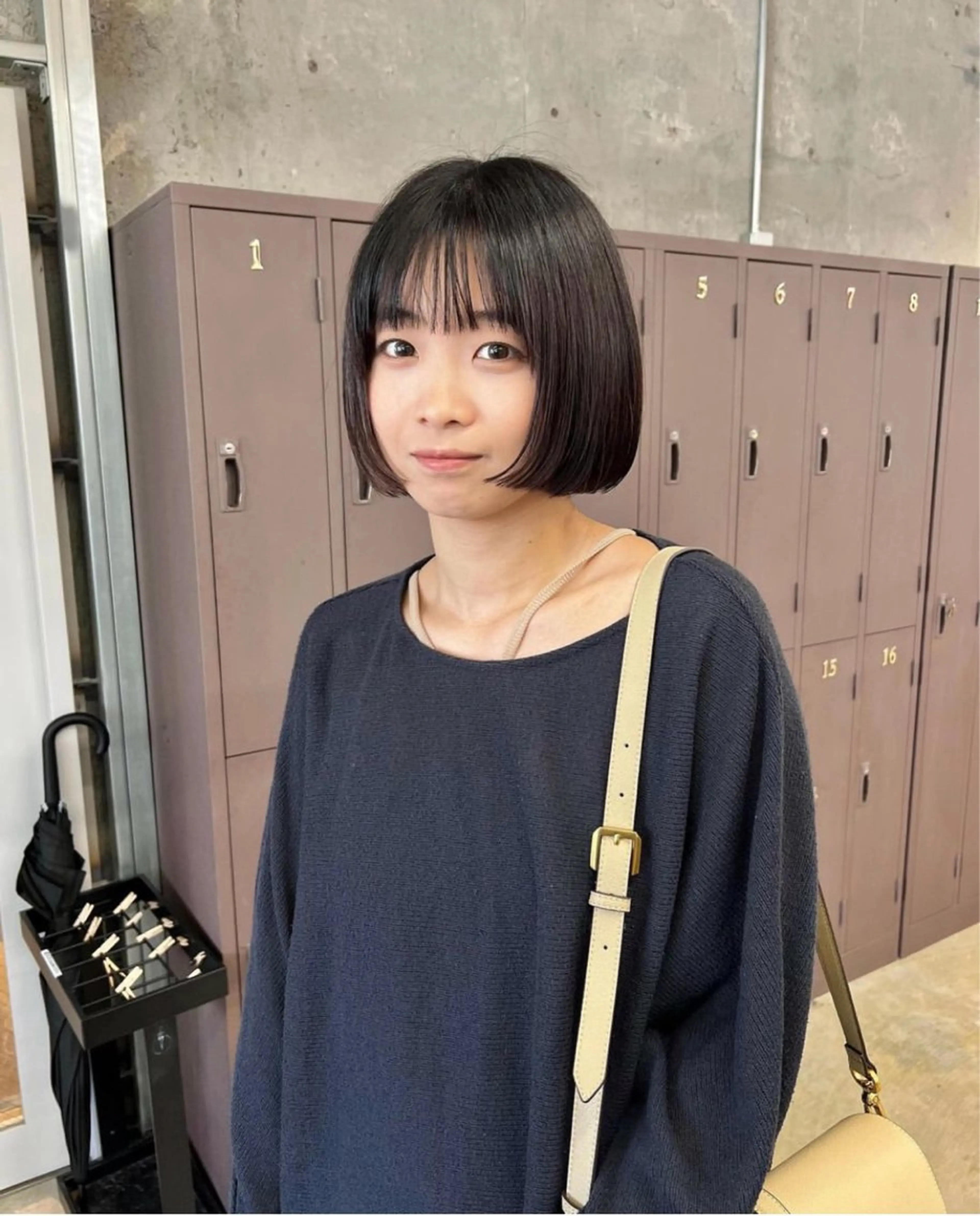 ショート カラー ボブ カット フェザーパーマ/ 山口大輝のヘアスタイル