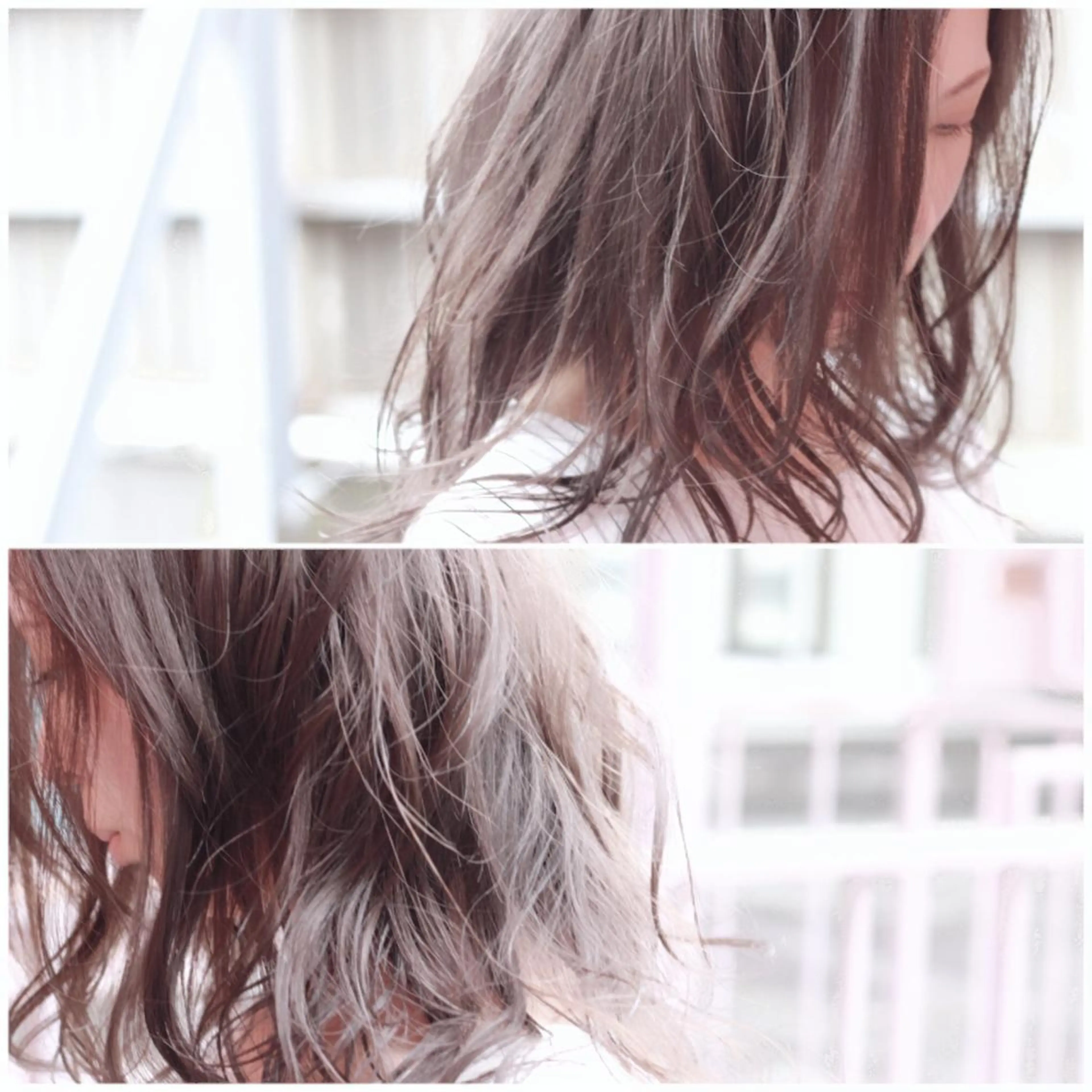 セミロング カラー ダブルカラー シルバー カット ヘアカラー トリートメント Viage （ビアージュ）のヘアスタイル