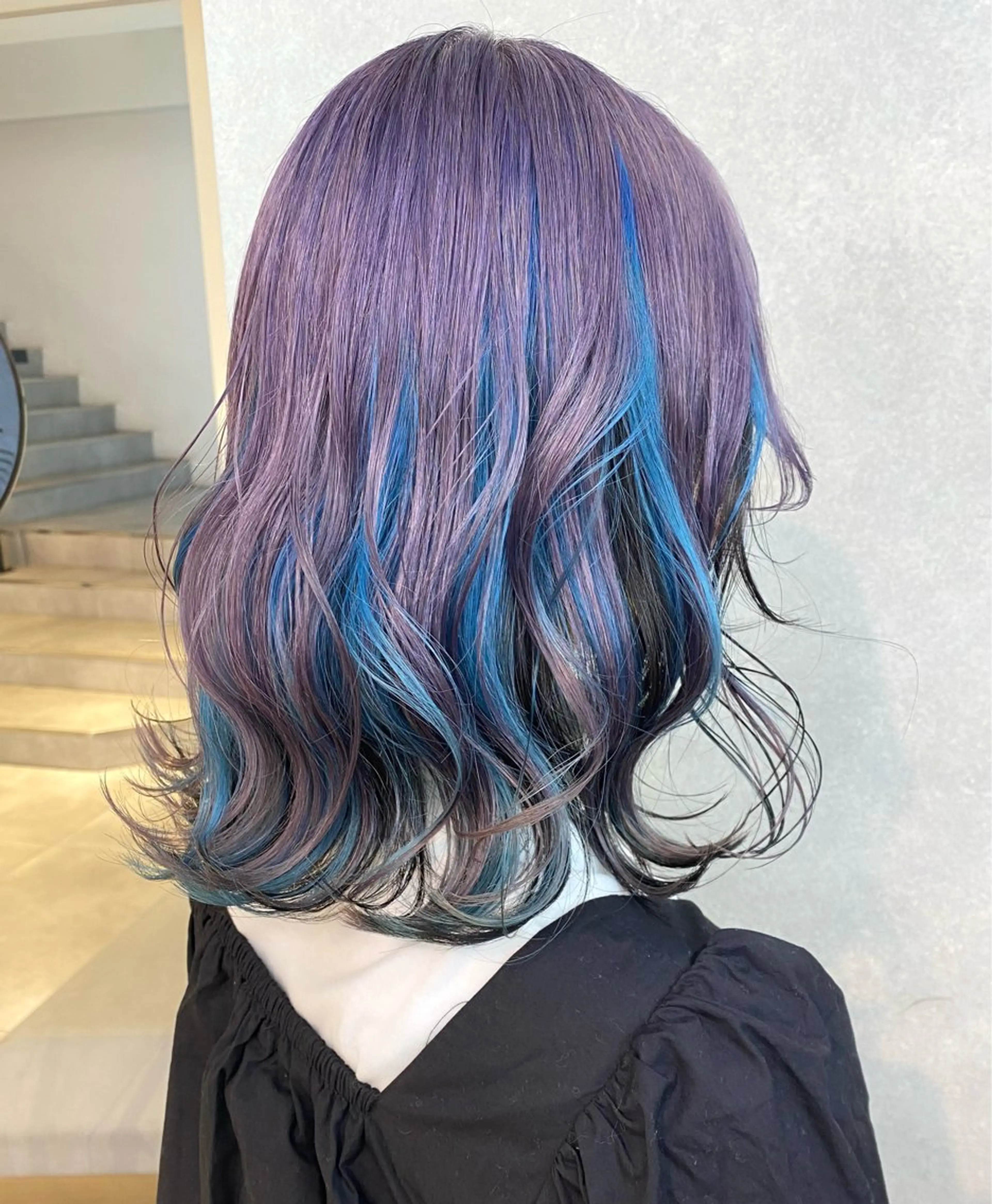 ミディアム カラー デザインカラー ちょめ/八王子 ZEST emuのヘアスタイル