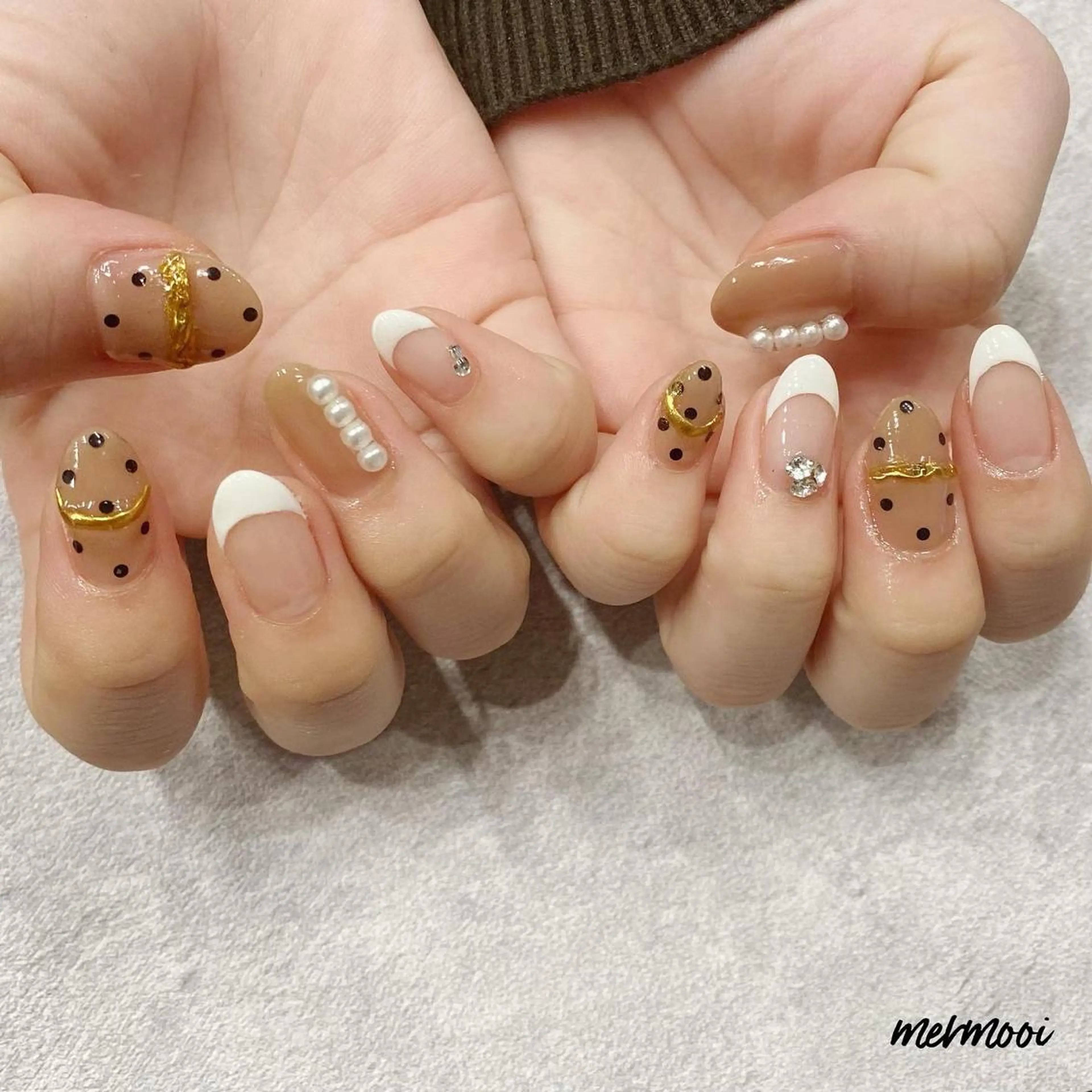 ネイル クリアネイル フレンチネイル 氷ネイル・うるうるネイル マットネイル ミラーネイル ハンドネイル melu所属・melu yukikoのネイルデザイン