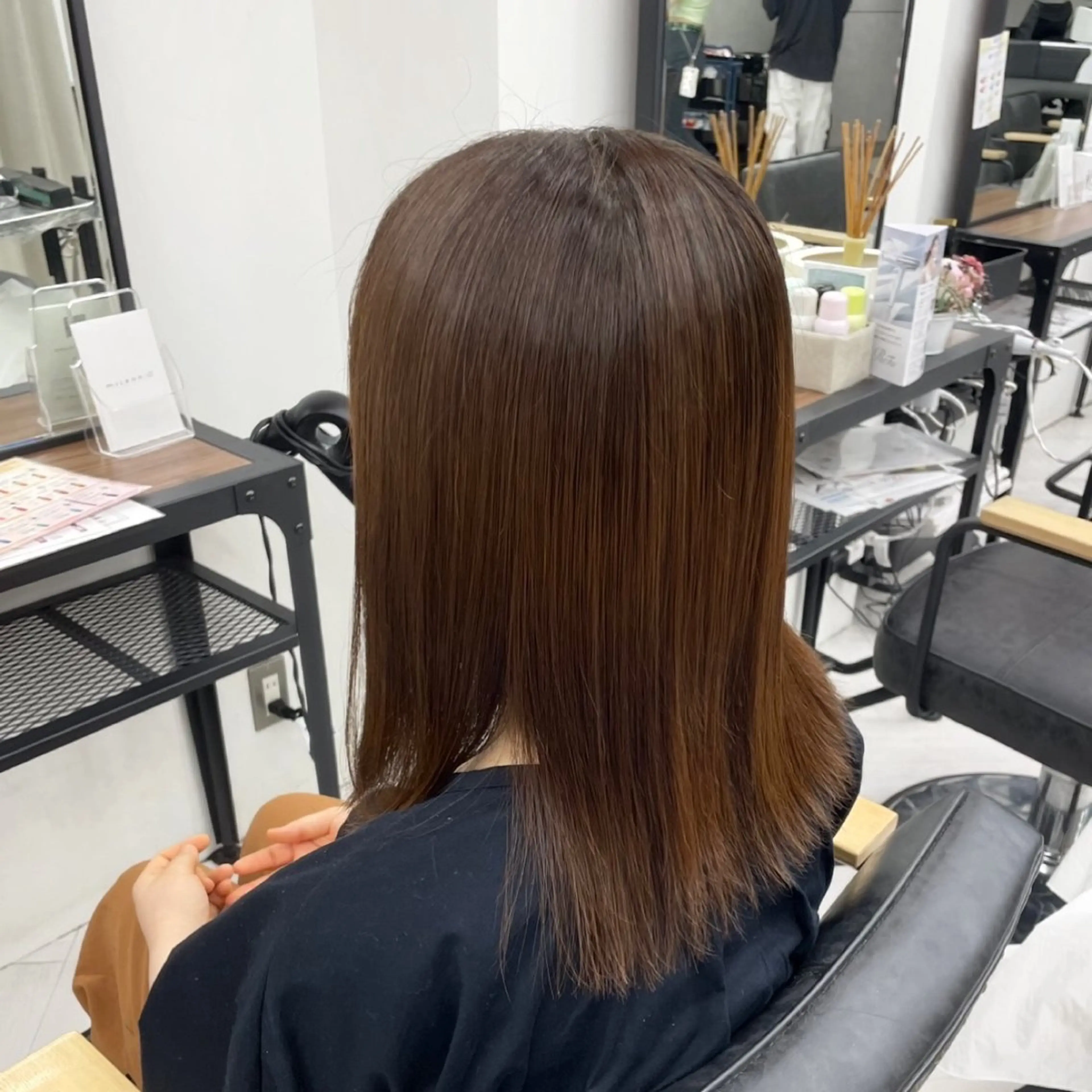セミロング カラー パーマ ヘアアレンジ メンズ アッシュ アッシュブラウン ブラウンカラー 髪質改善 トリートメント mona/ ストレートスタイル✨のヘアスタイル
