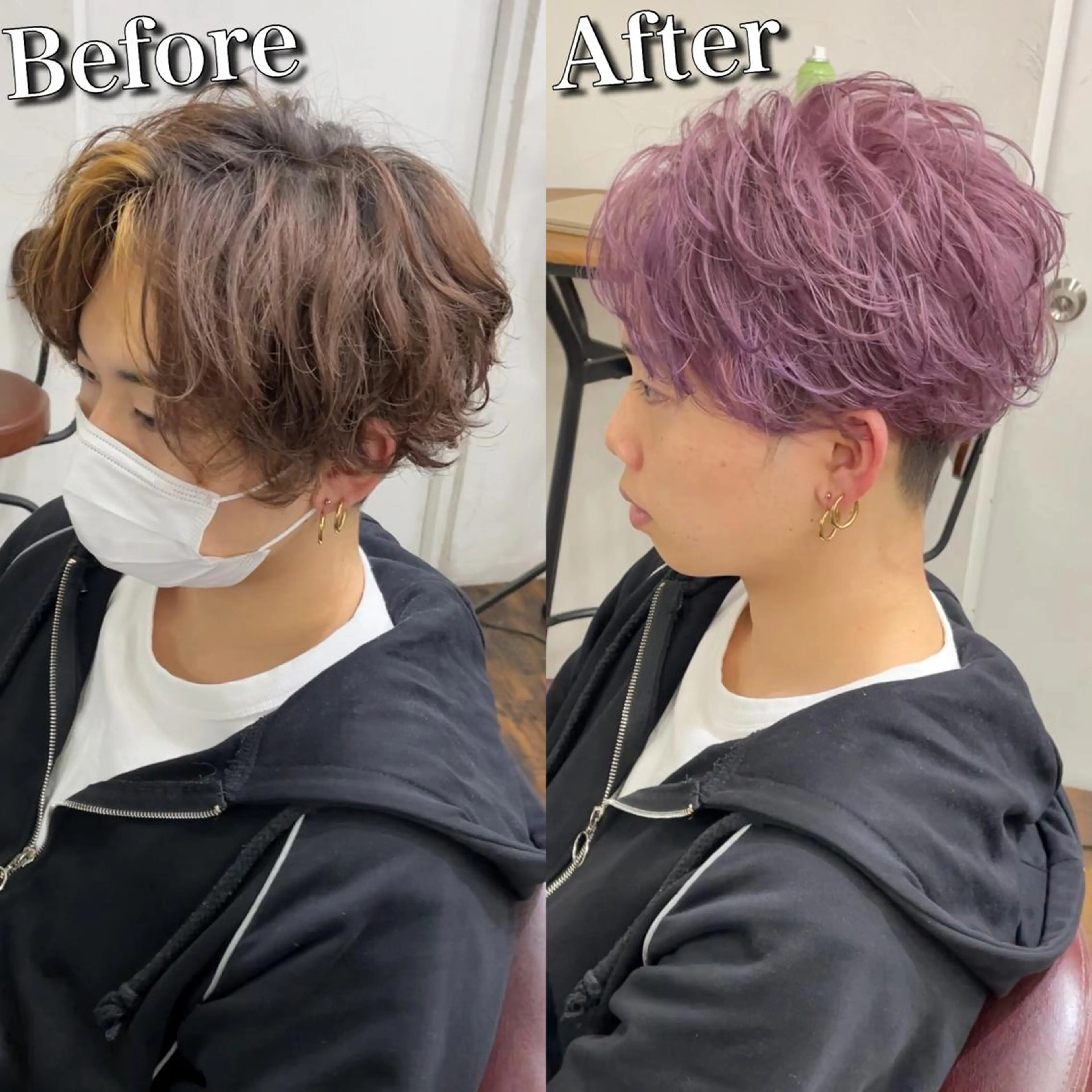 カラー メンズ メンズブリーチ ベージュカラー ブリーチ ピンクカラー ピンクベージュ カット ヘアカラー トリートメント Soleria /ソレリア所属・メンズカットのプロ 田中慎一のヘアスタイル