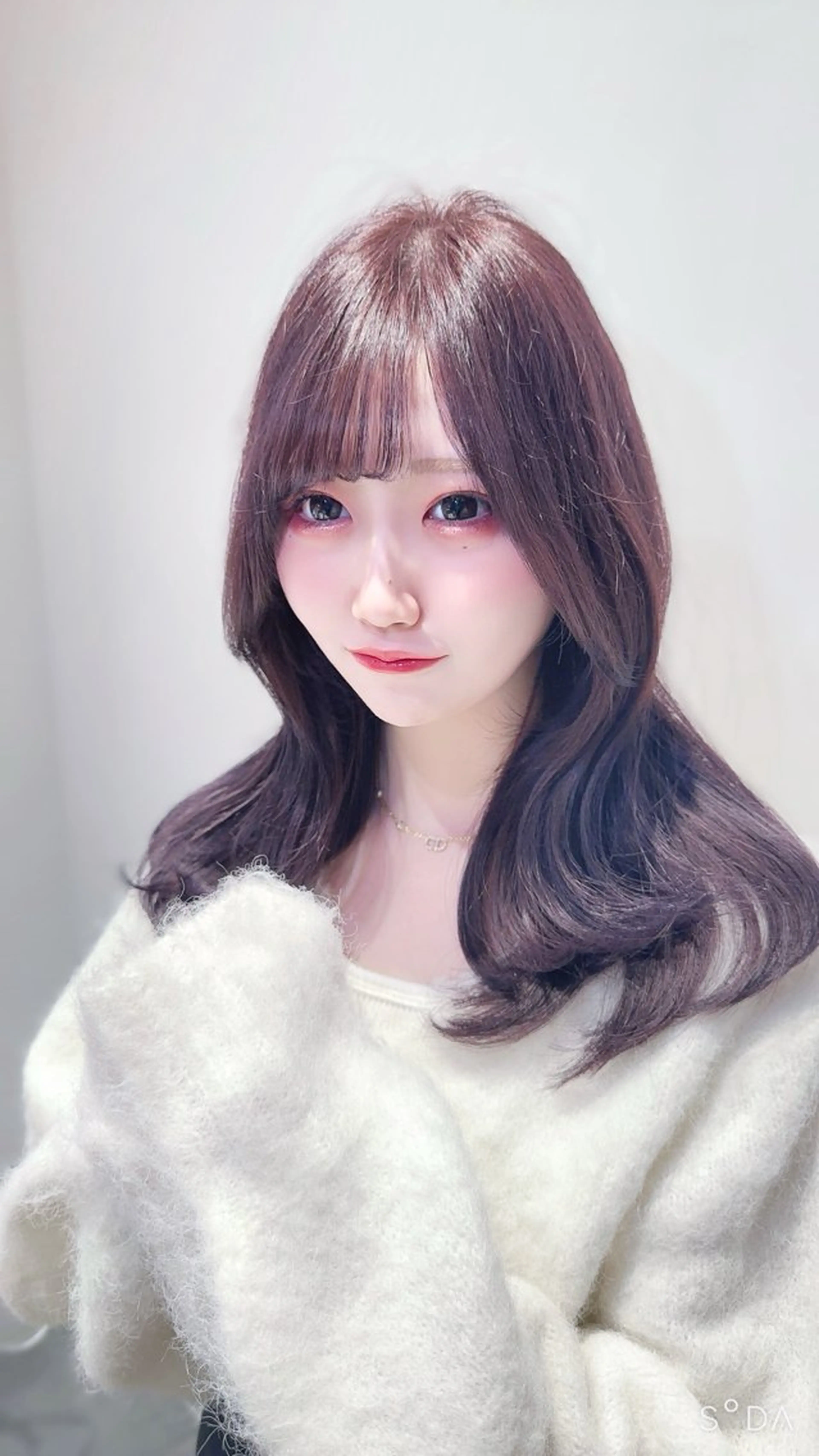 ミディアム カラー カット ヘアカラー トリートメント ヘッドスパ ヘアセット 韓国ヘア/レイヤー/ 顔まわり/りょーとのヘアスタイル