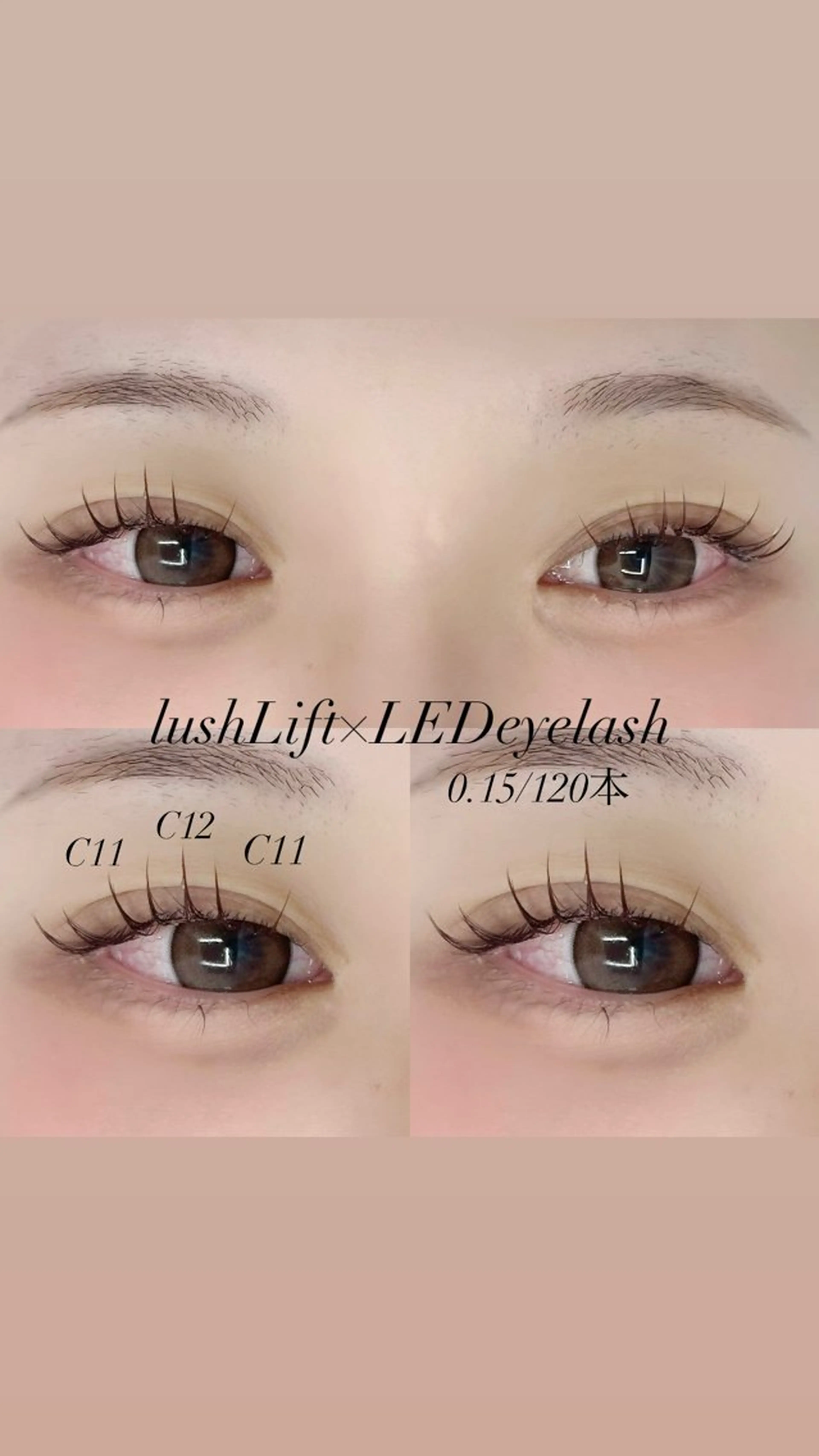 ✨️まつ毛パーマ×LEDマツエク（120本まで）✨️の写真