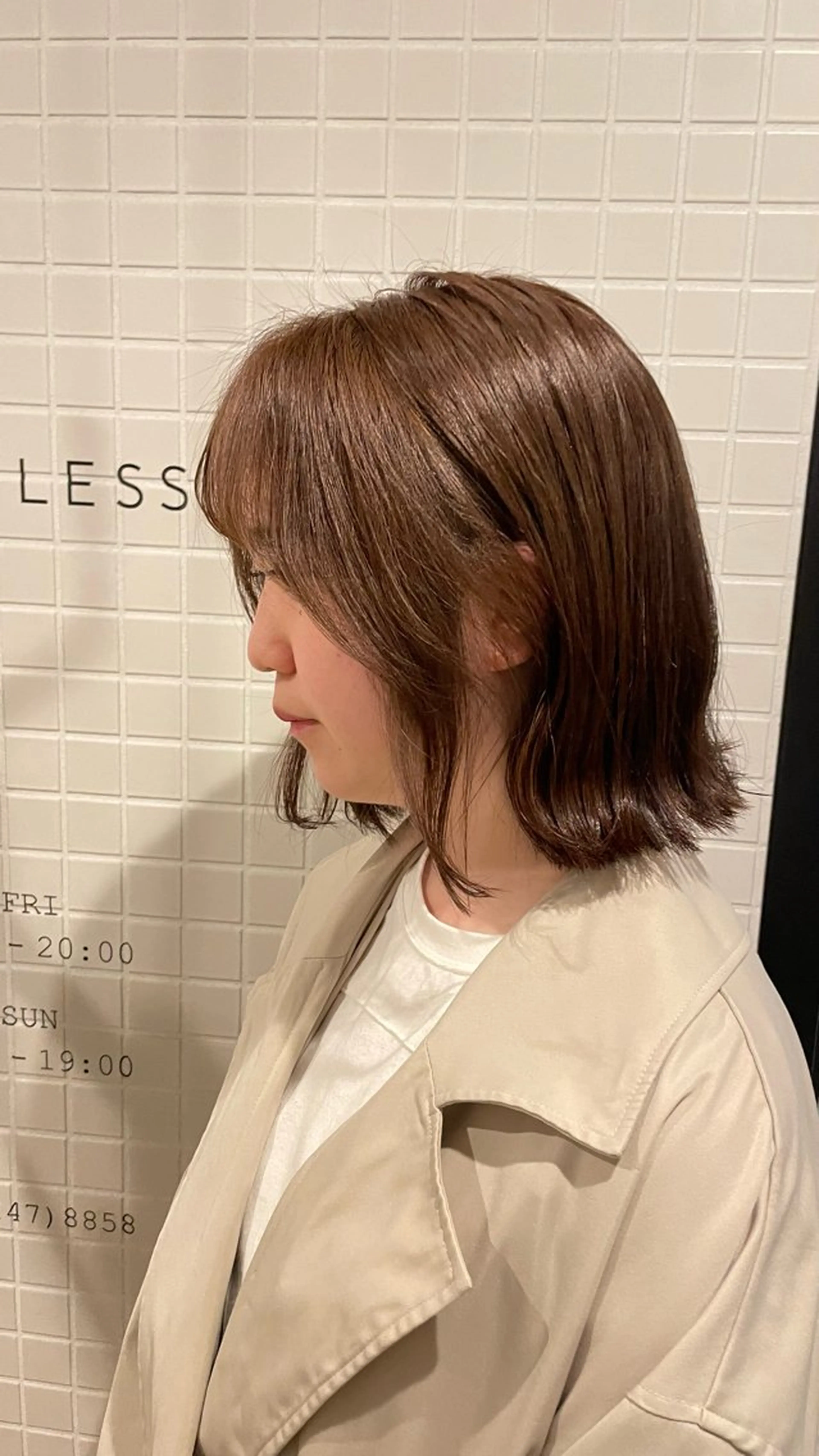 ショート カラー ミルクティーベージュ 新潟万代/MANA♡のヘアスタイル