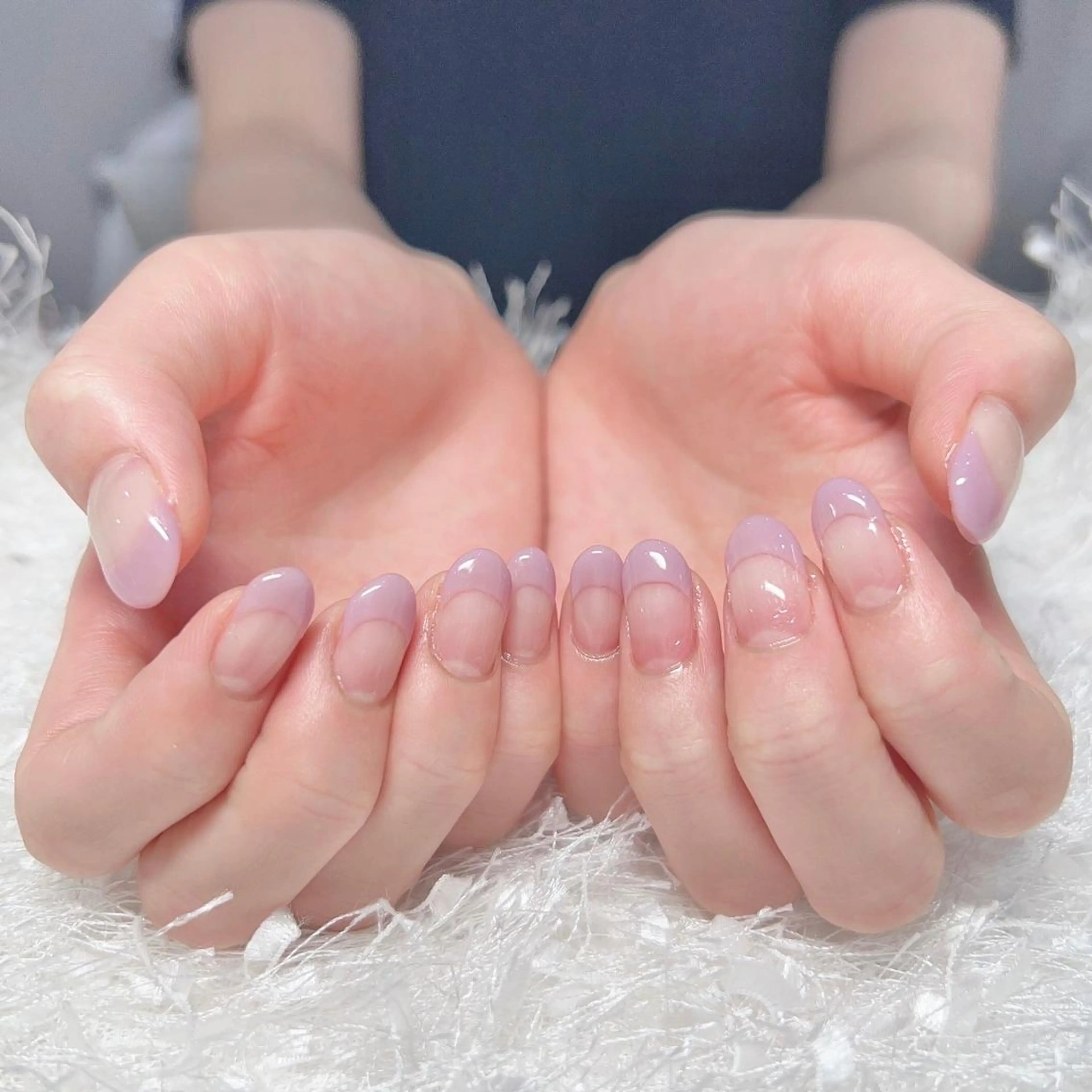 ネイル 長さ出し フレンチネイル ジェルネイル グラデーション 韓国ネイル ハンドネイル Nail&eye Belire 新宿のネイルデザイン