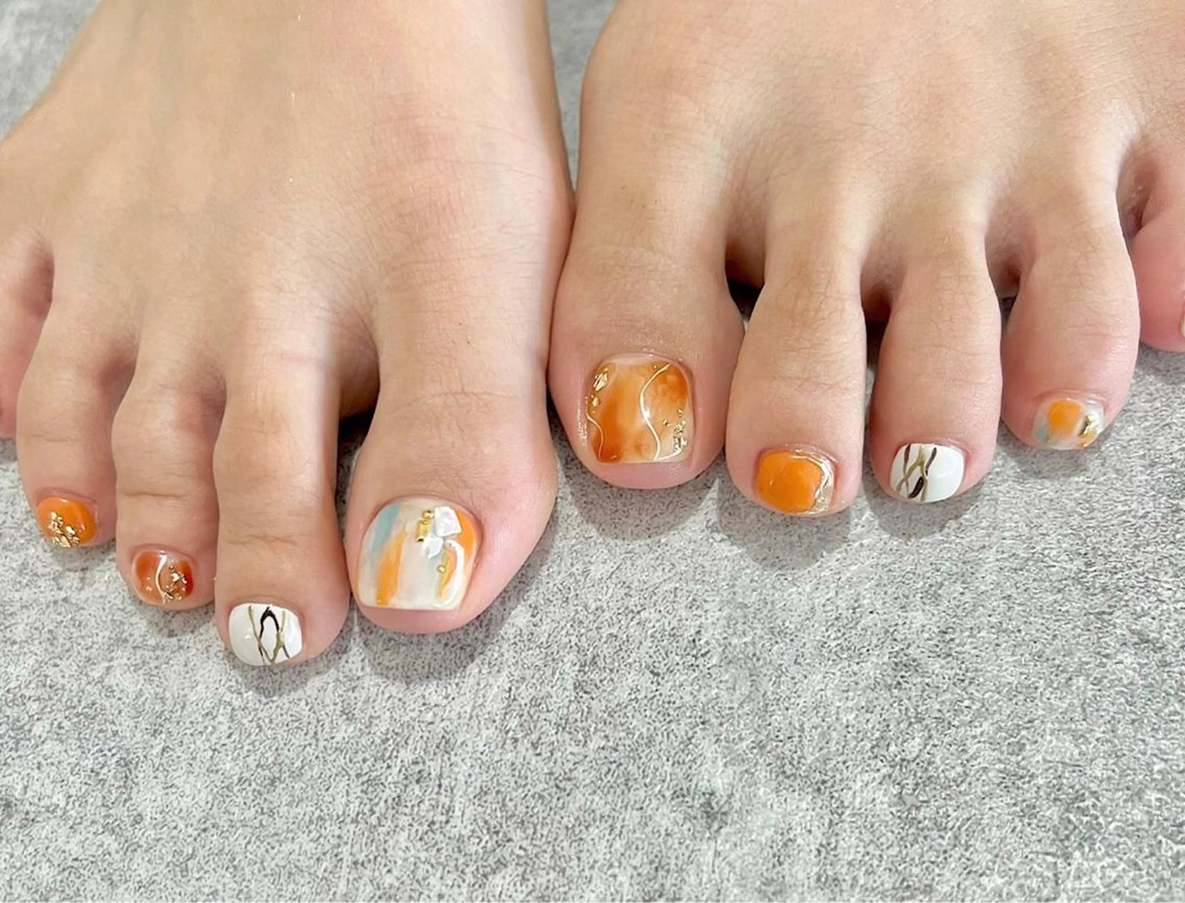 ネイル ジェルネイル パラジェル フットネイル nailsalon MONICAのネイルデザイン