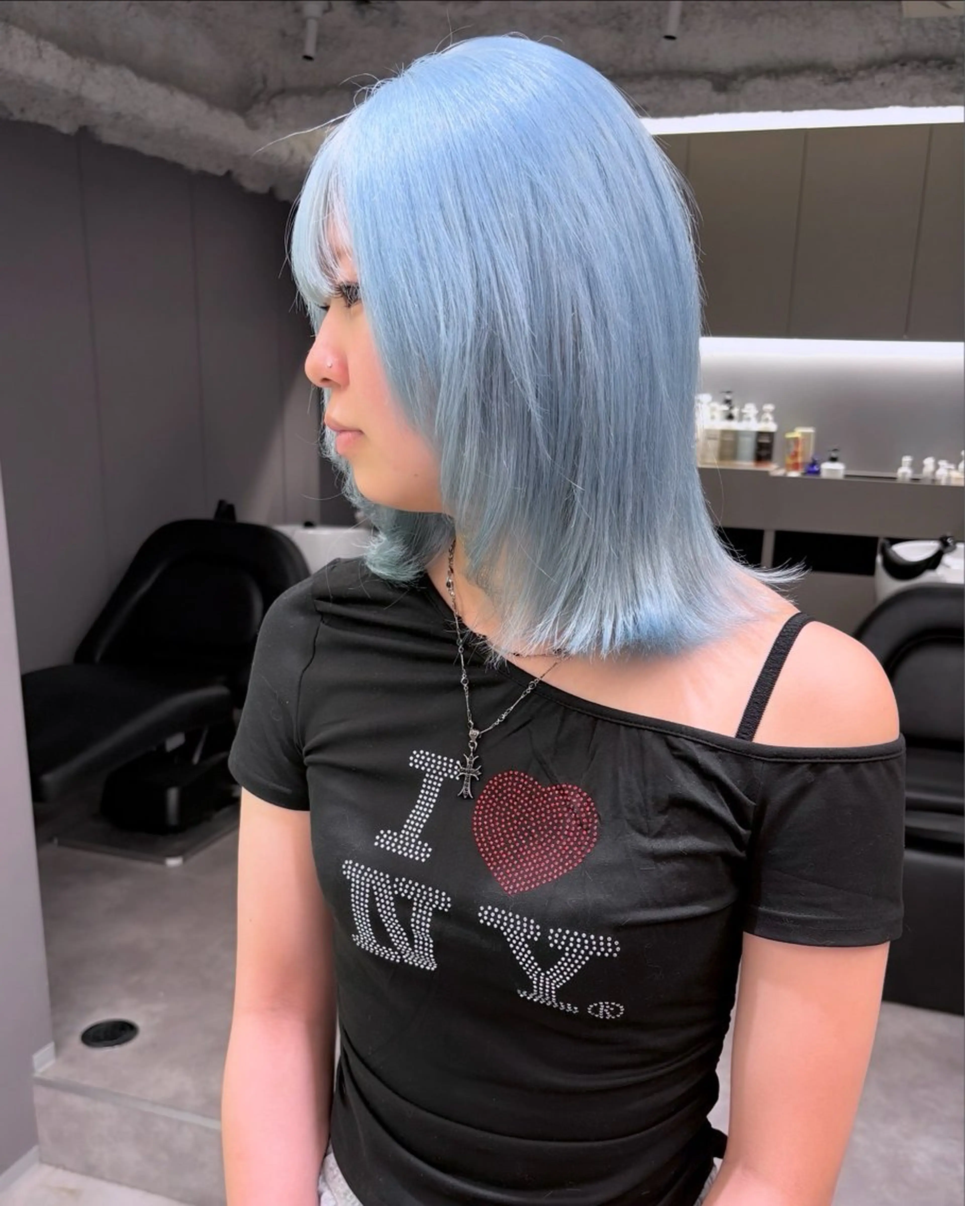 ミディアム カラー ヘアカラー ukyo/透明感 カラー/ハイライトのヘアスタイル