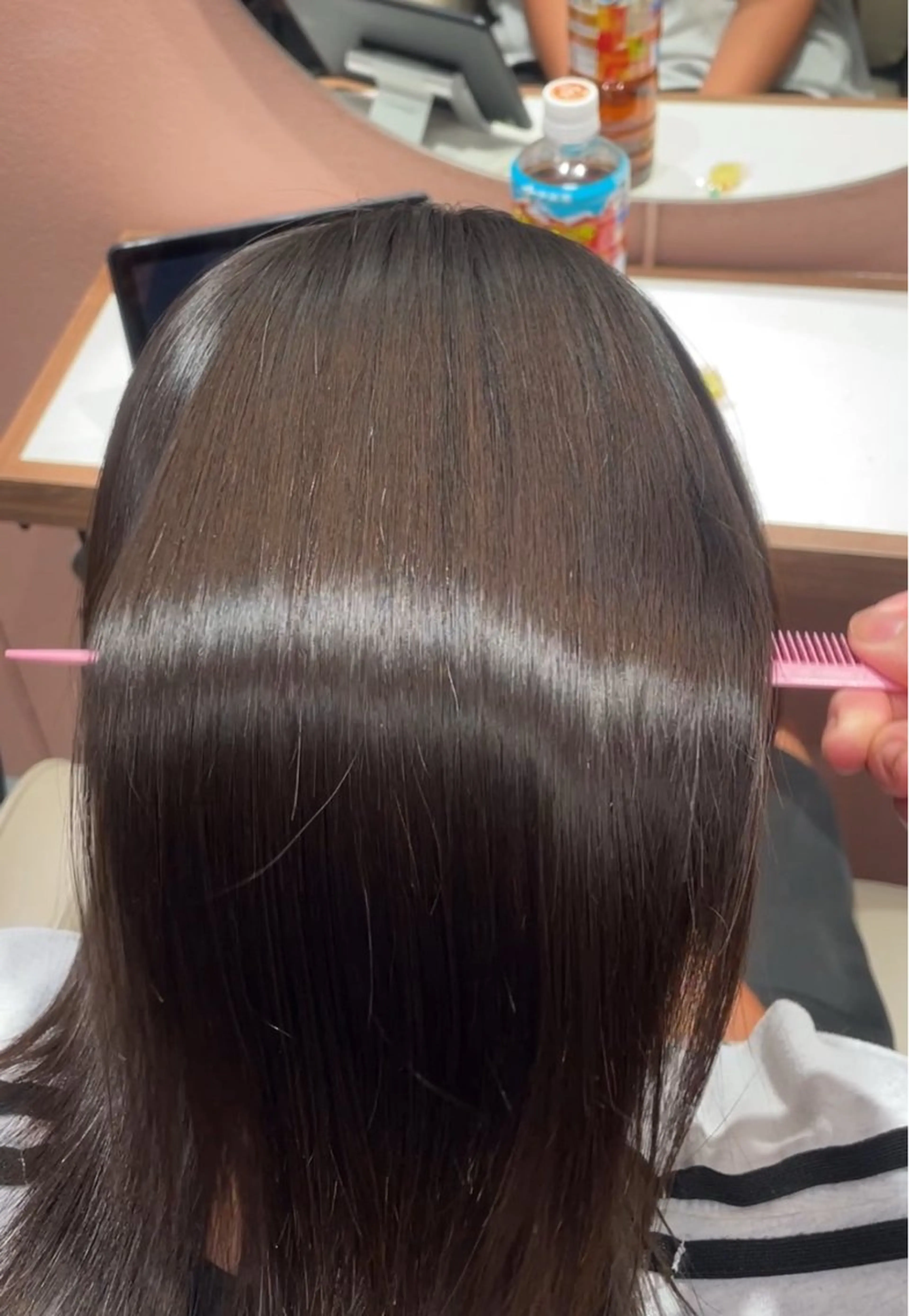 ミディアム 縮毛矯正 ブリーチ/縮毛矯正/ 韓国/💗ホノカ💗のヘアスタイル