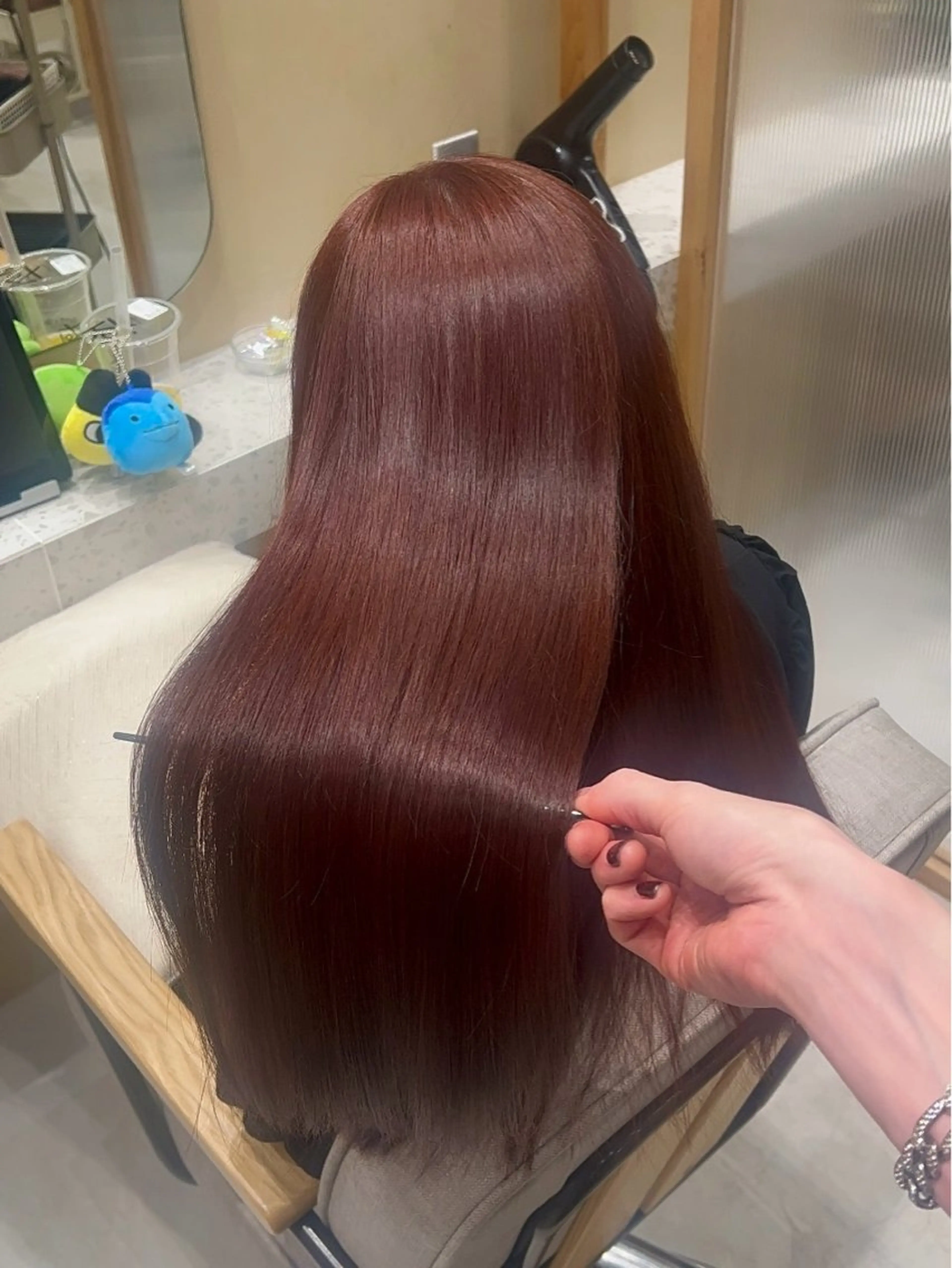 ロング ピンクブラウン ピンクラベンダー 髪質改善 トリートメント ヘアカラー トリートメント 💎髪質改善/艶髪 💎mizuki💎のヘアスタイル