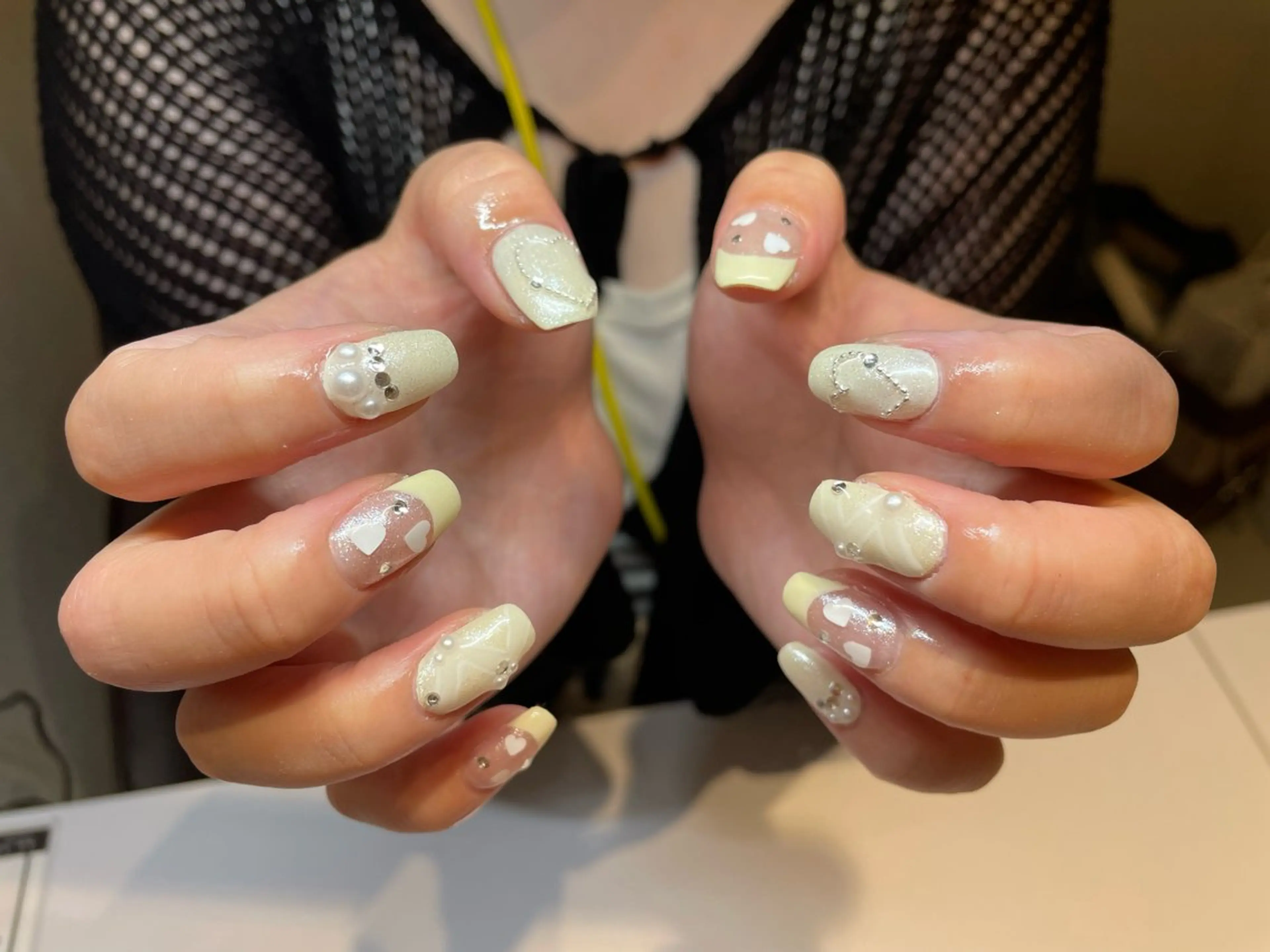 ネイル ガーリー ハート Inagaki Ayunaのネイルデザイン