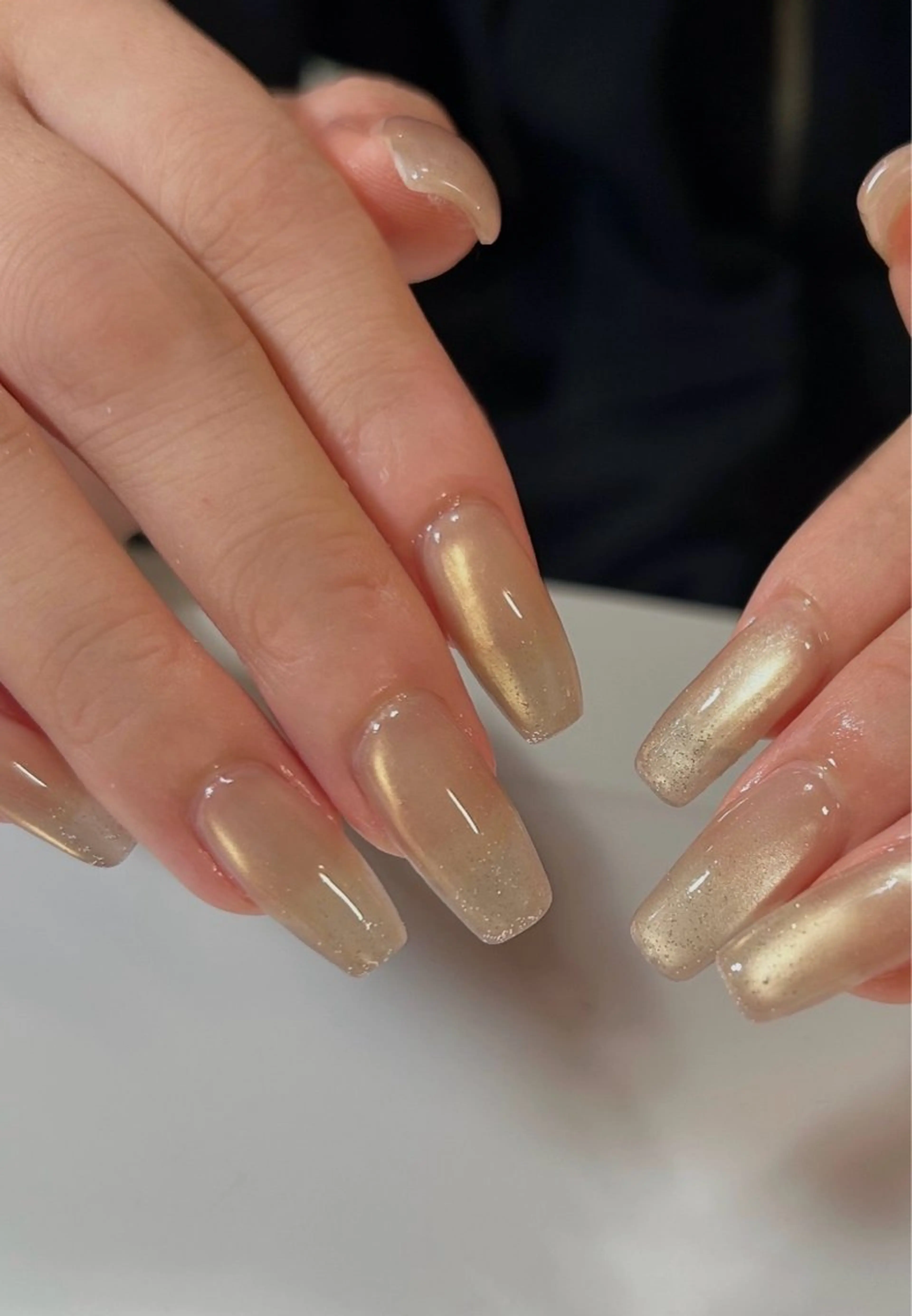 ネイル グラデーション ラメ(グリッター) ラメグラデーション マグネットネイル nail salon mynteのネイルデザイン
