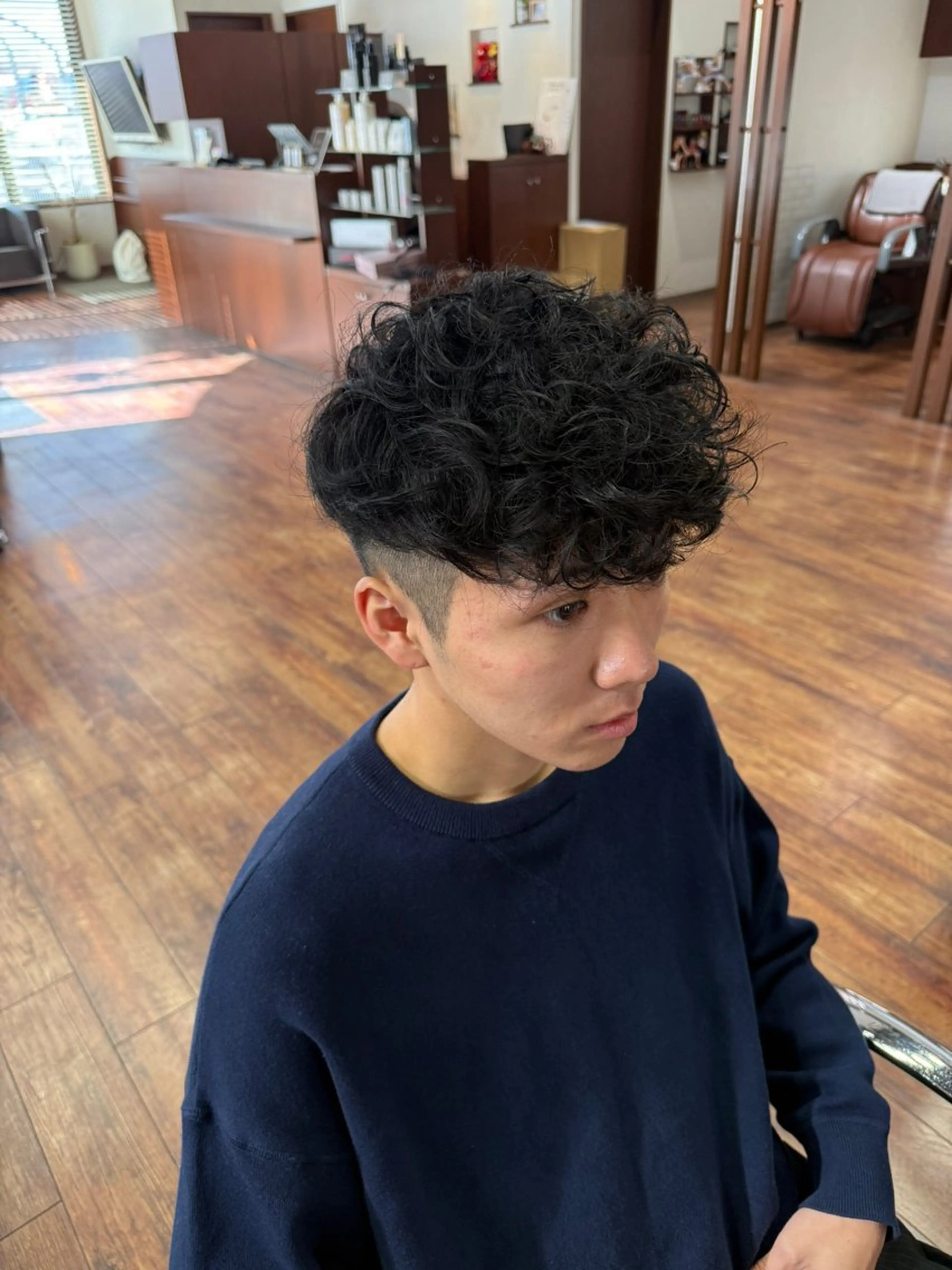 ショート パーマ プードルパーマ カット パーマ 野洲/美容室/美容師 平田蒼太ヒラタソウタのヘアスタイル