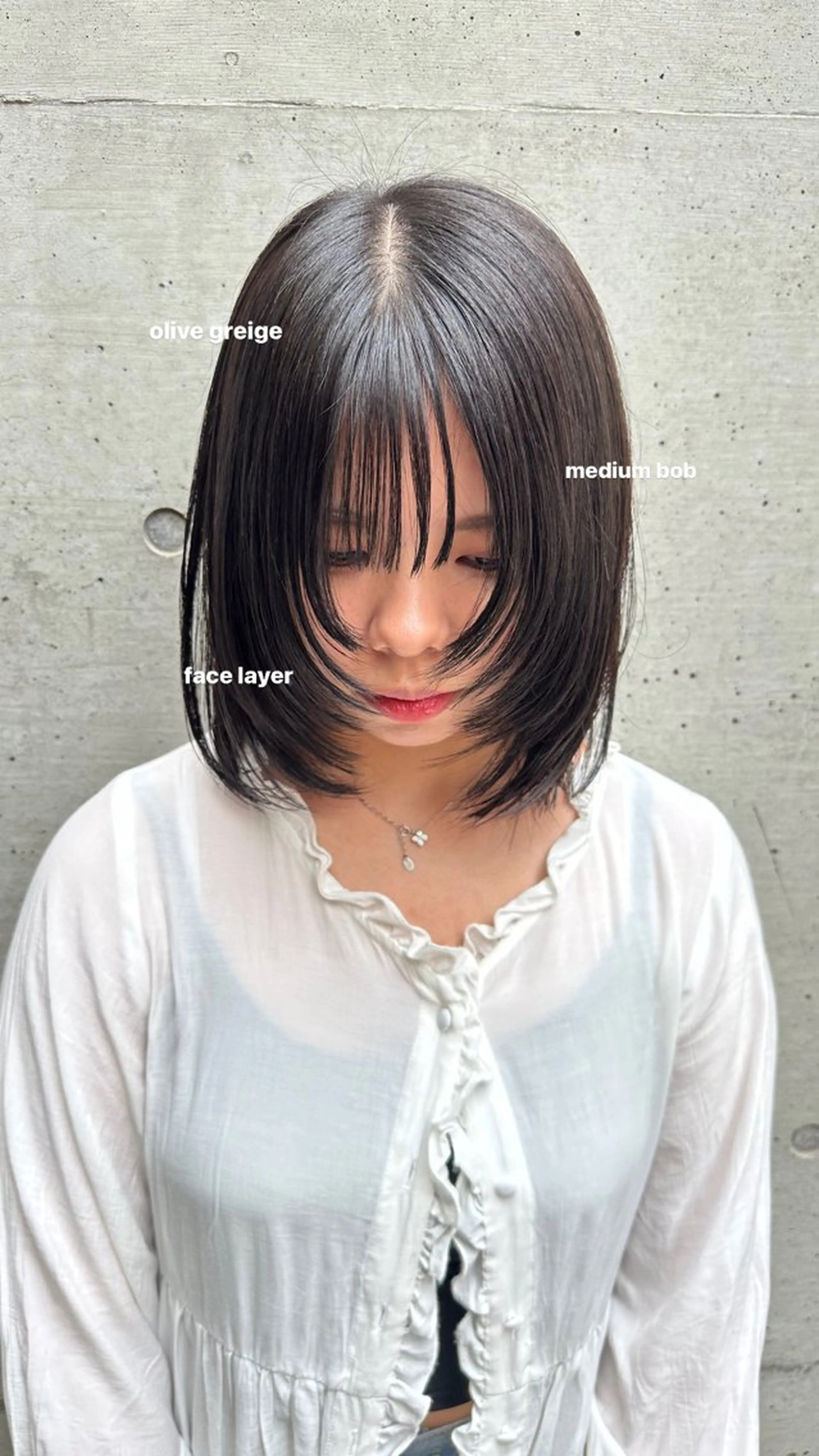 ミディアム カット トリートメント v-lab studio所属・韓国レイヤーカット/ 艶カラー/ noaのヘアスタイル