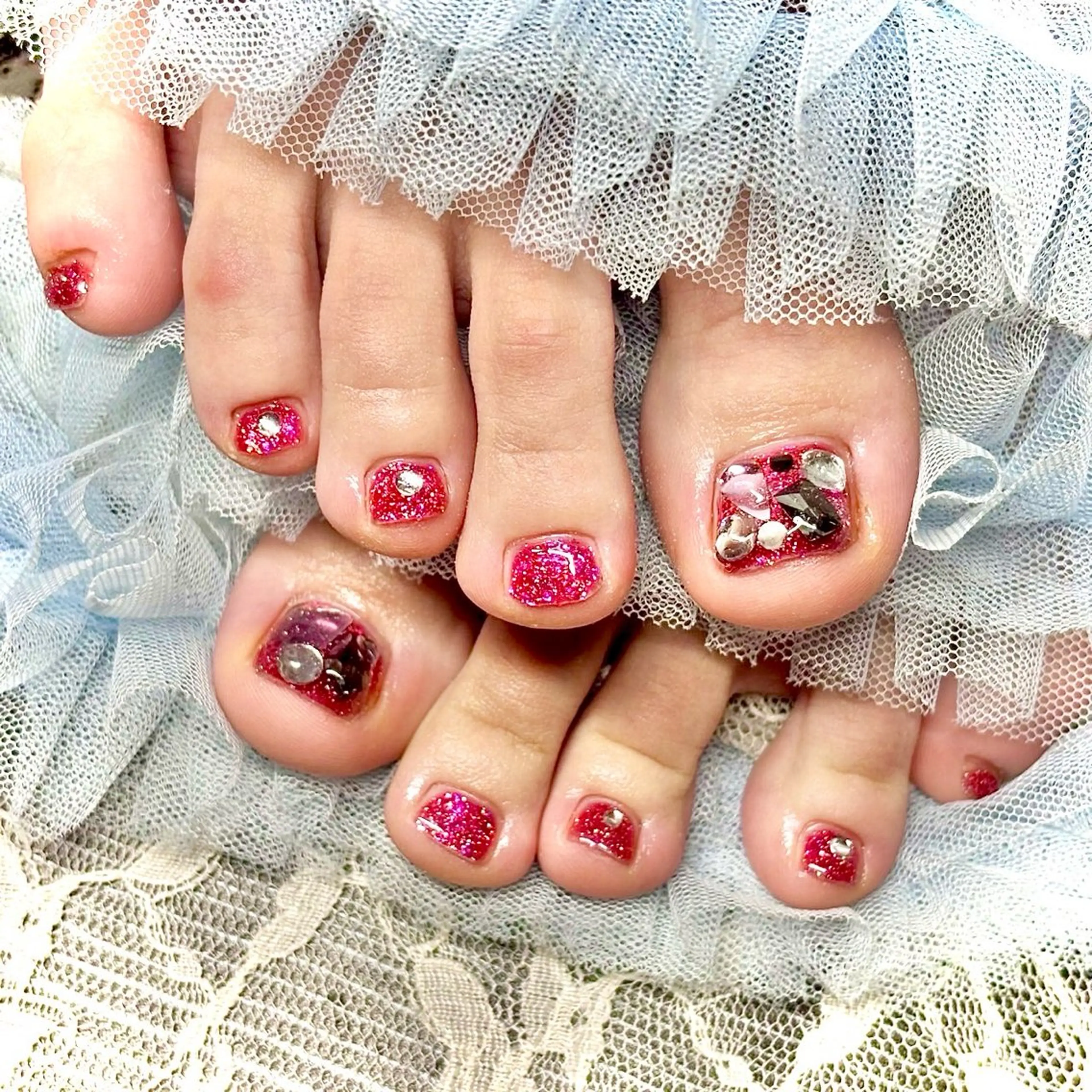 ネイル フットネイル 韓国ネイル 夏ネイル ワンホンネイル miminon 自宅ネイルサロンのネイルデザイン