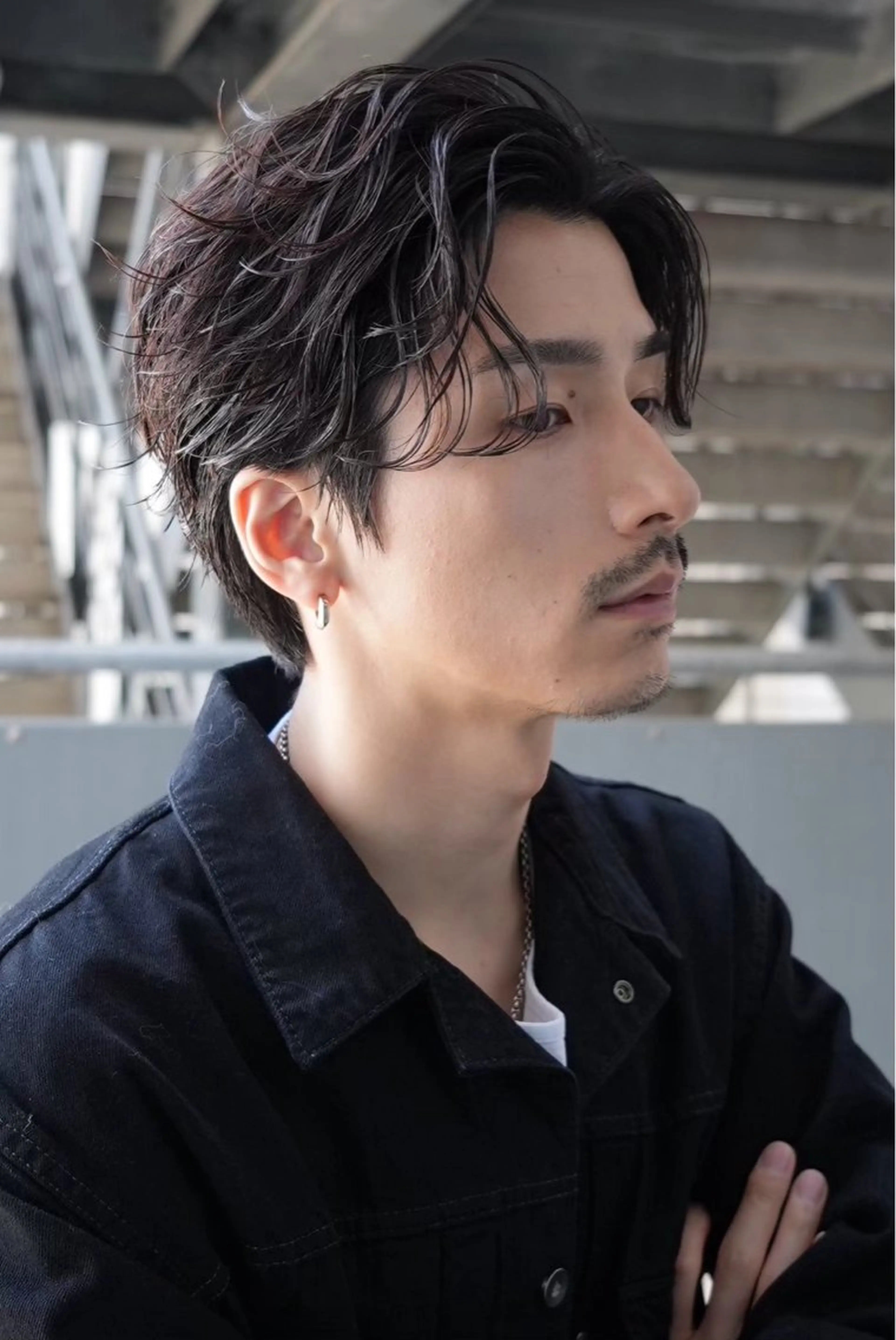 ショート パーマ メンズ パーマ 菅野 智敬のヘアスタイル