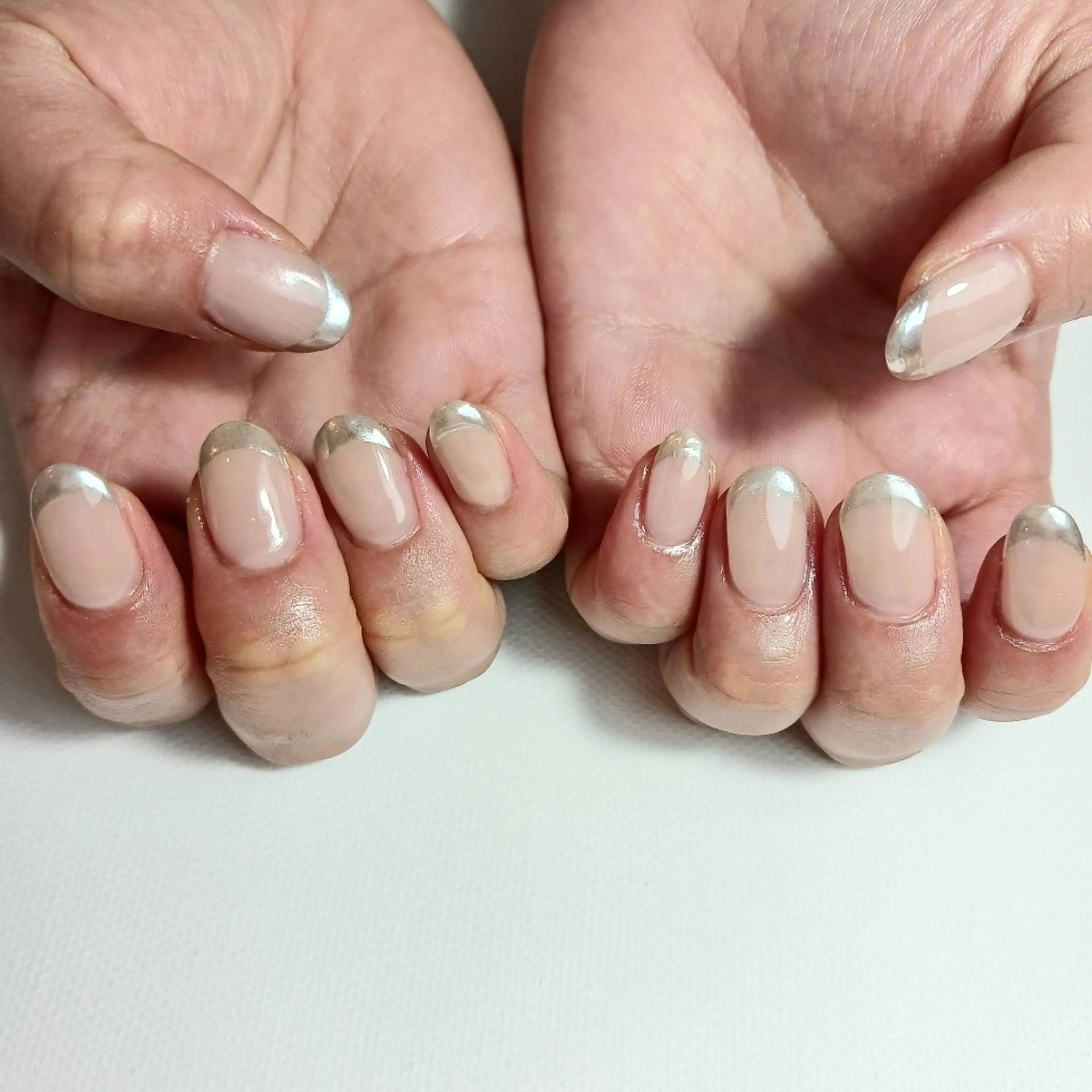 ネイル フレンチネイル ジェルネイル ミラーネイル 持ち込み オフィスネイル ハンドネイル owlnail /持込みデザイン専門のネイルデザイン