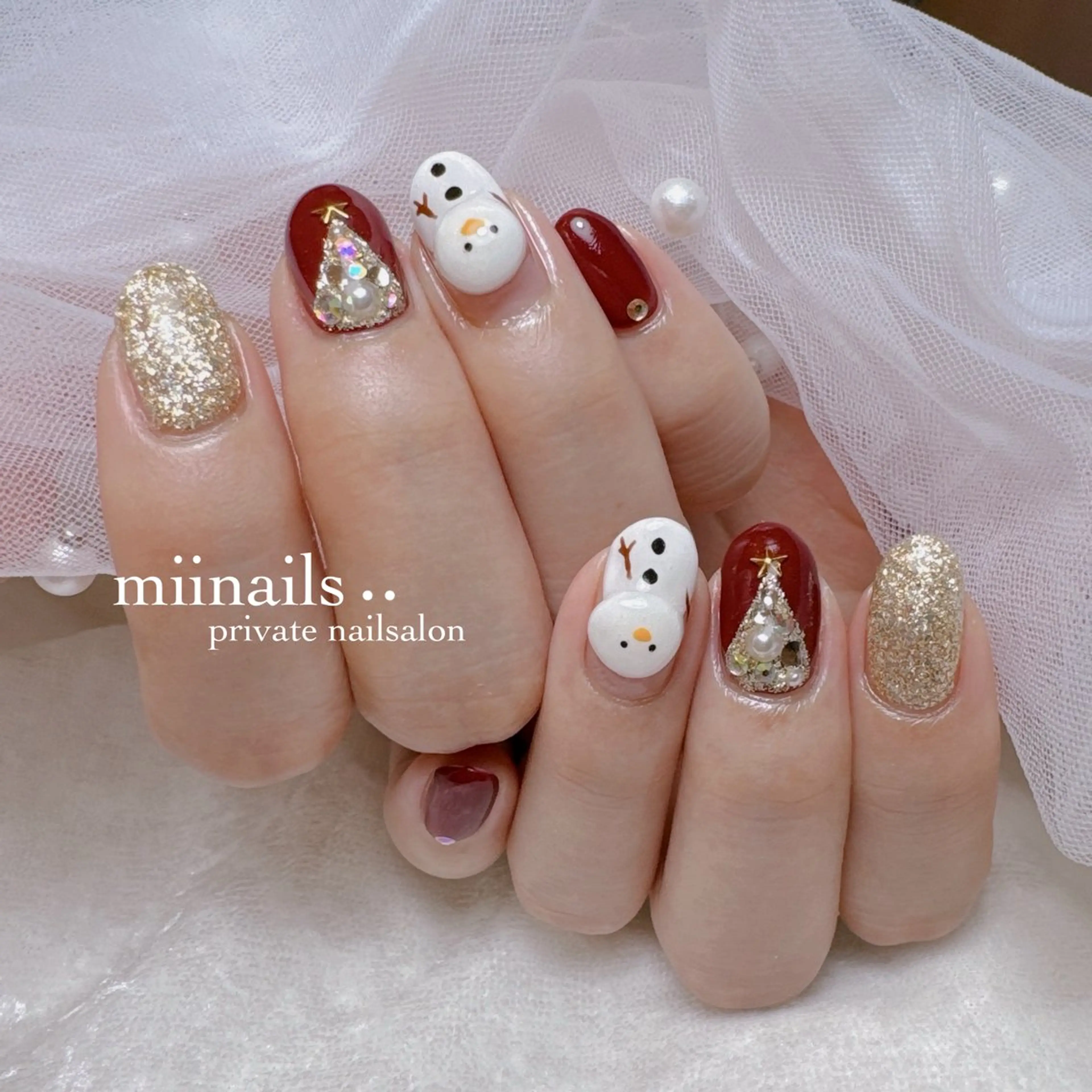 ネイル 韓国ネイル ワンホンネイル ハンドネイル nailsalon miinailsのネイルデザイン