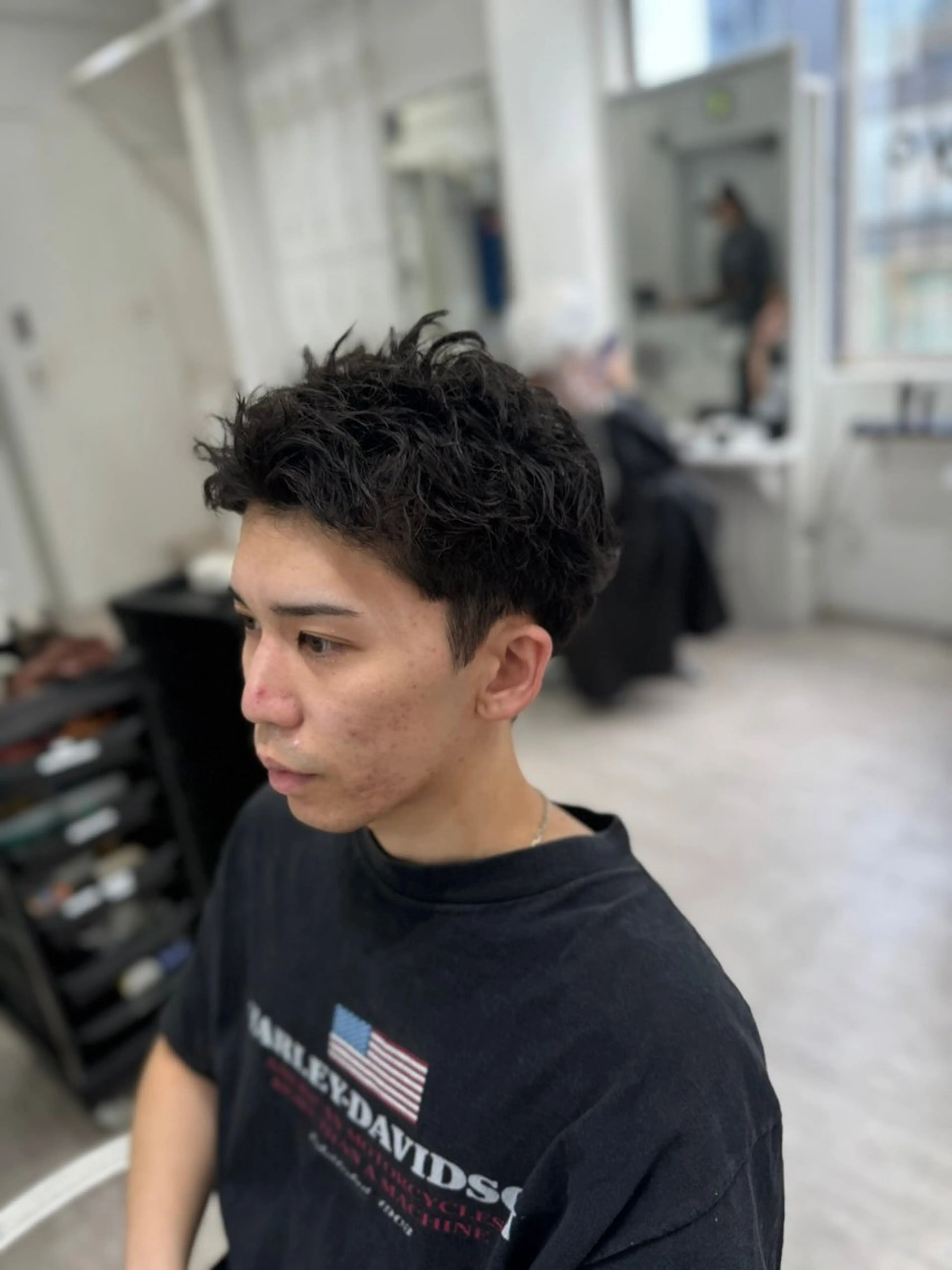 スパイキーショート×ピンパーマの写真