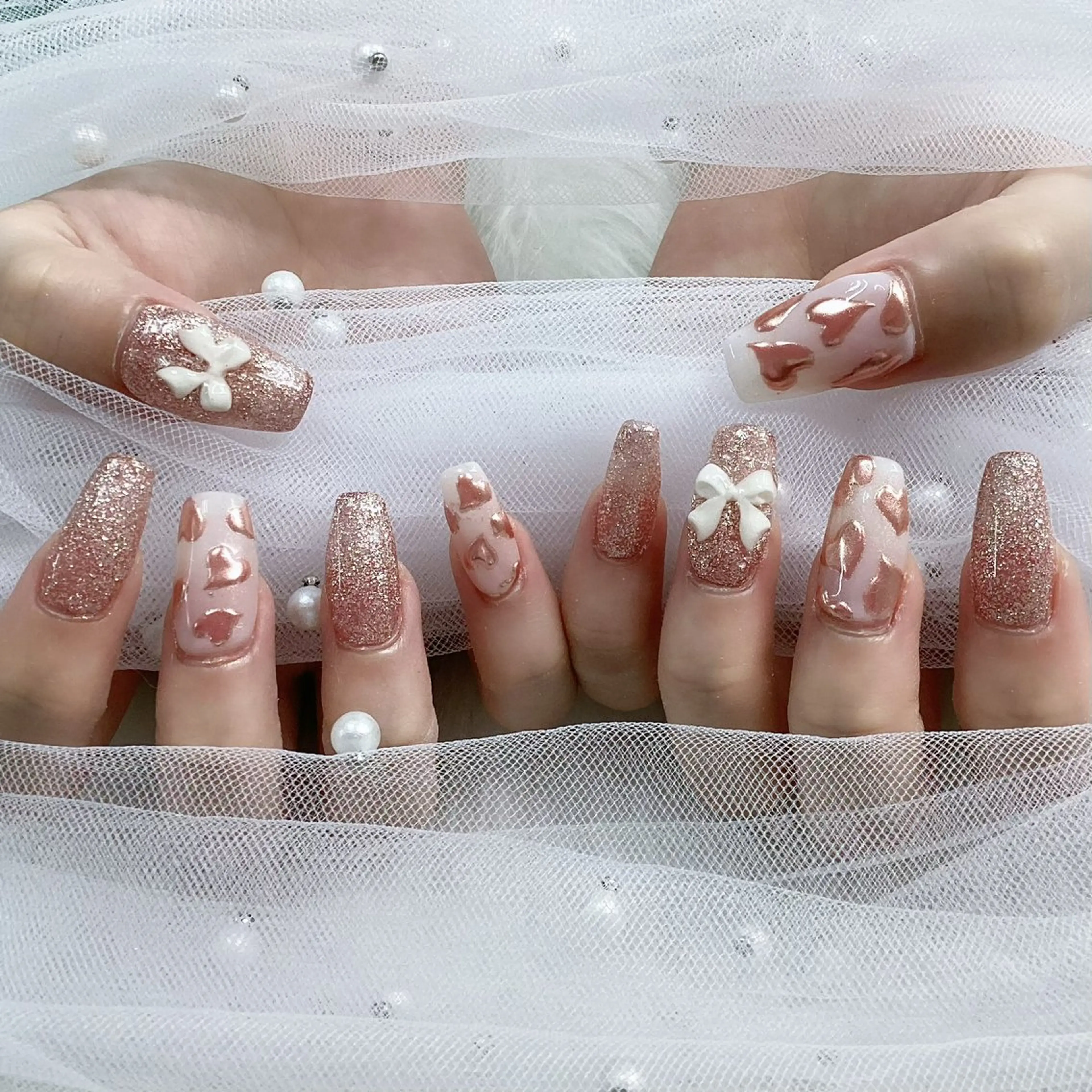 ネイル パーツ全部¥110 サロンミミのネイルデザイン