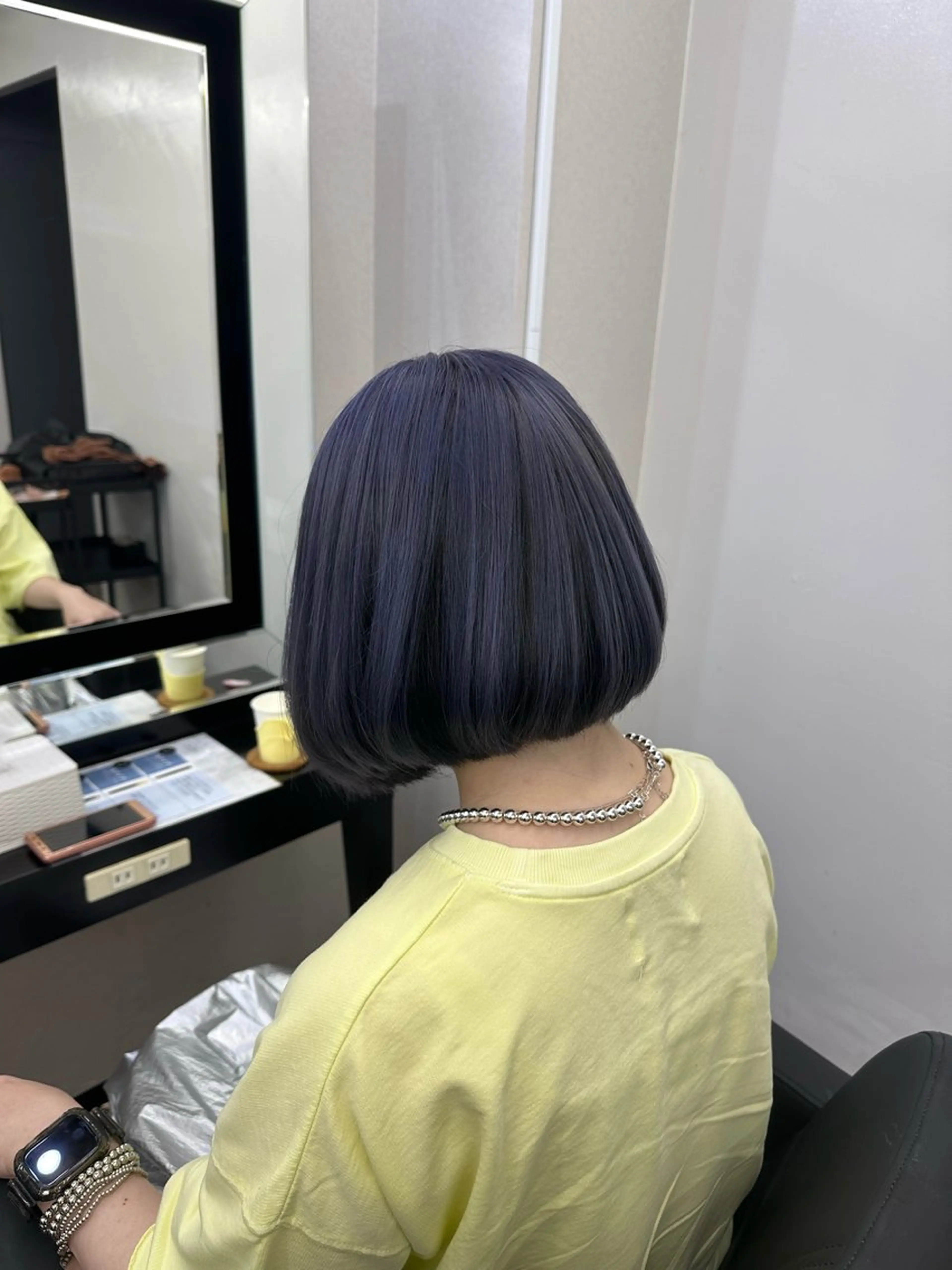 ミディアム ヘアカラー 韓国ヘア×ハイトーン AYA💫のヘアスタイル